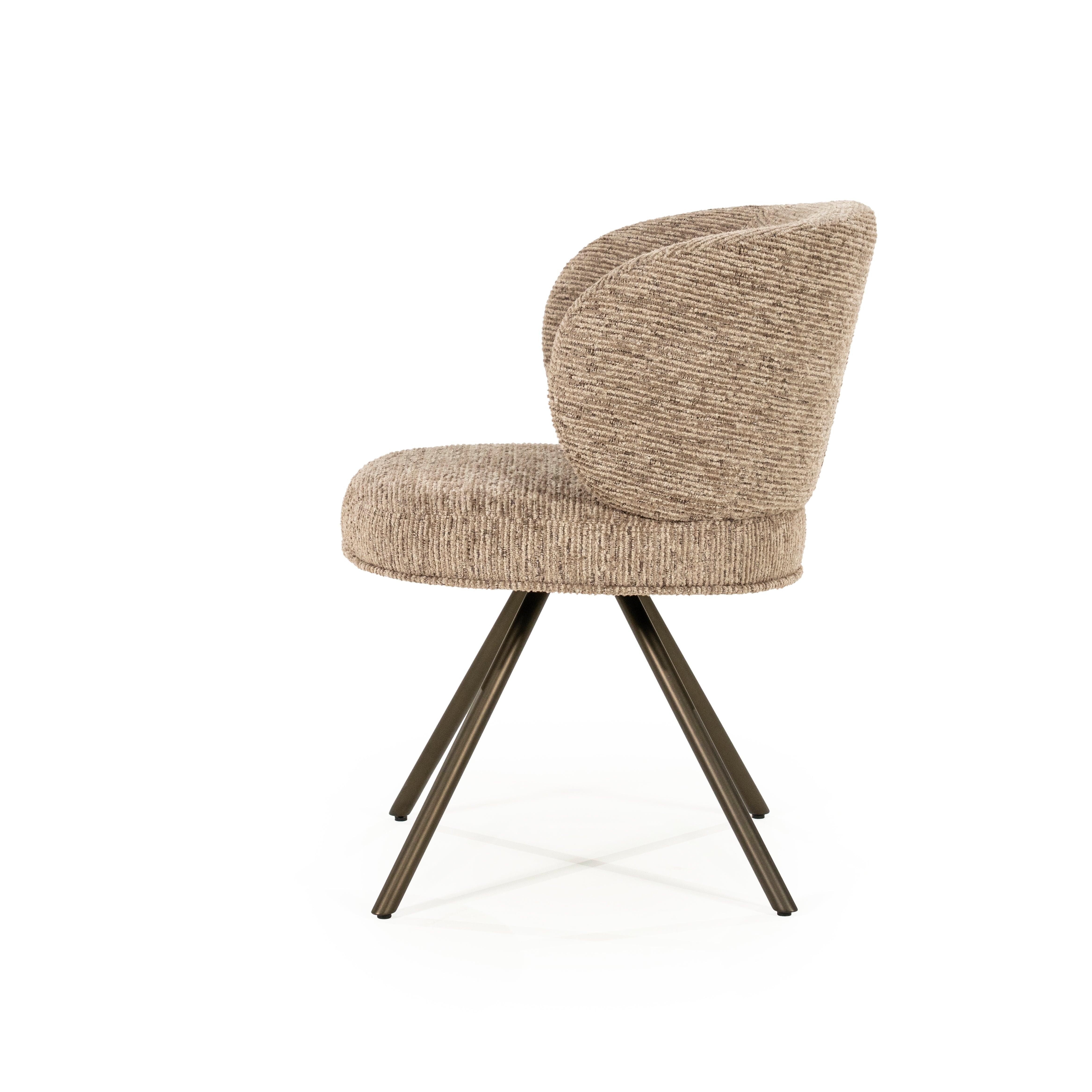 Draaistoel JAYSON bruin met donkerbruine basis