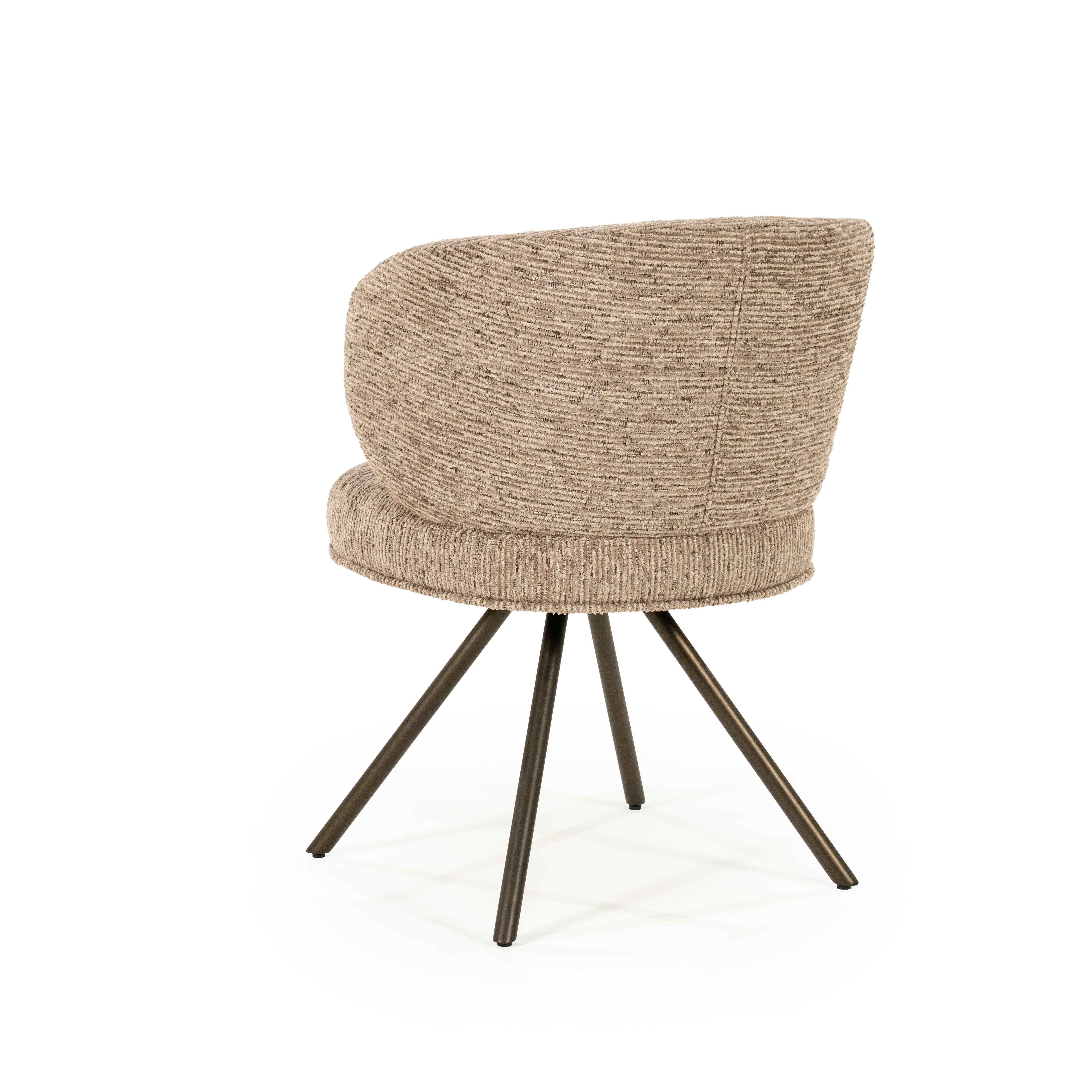 Draaistoel JAYSON bruin met donkerbruine basis