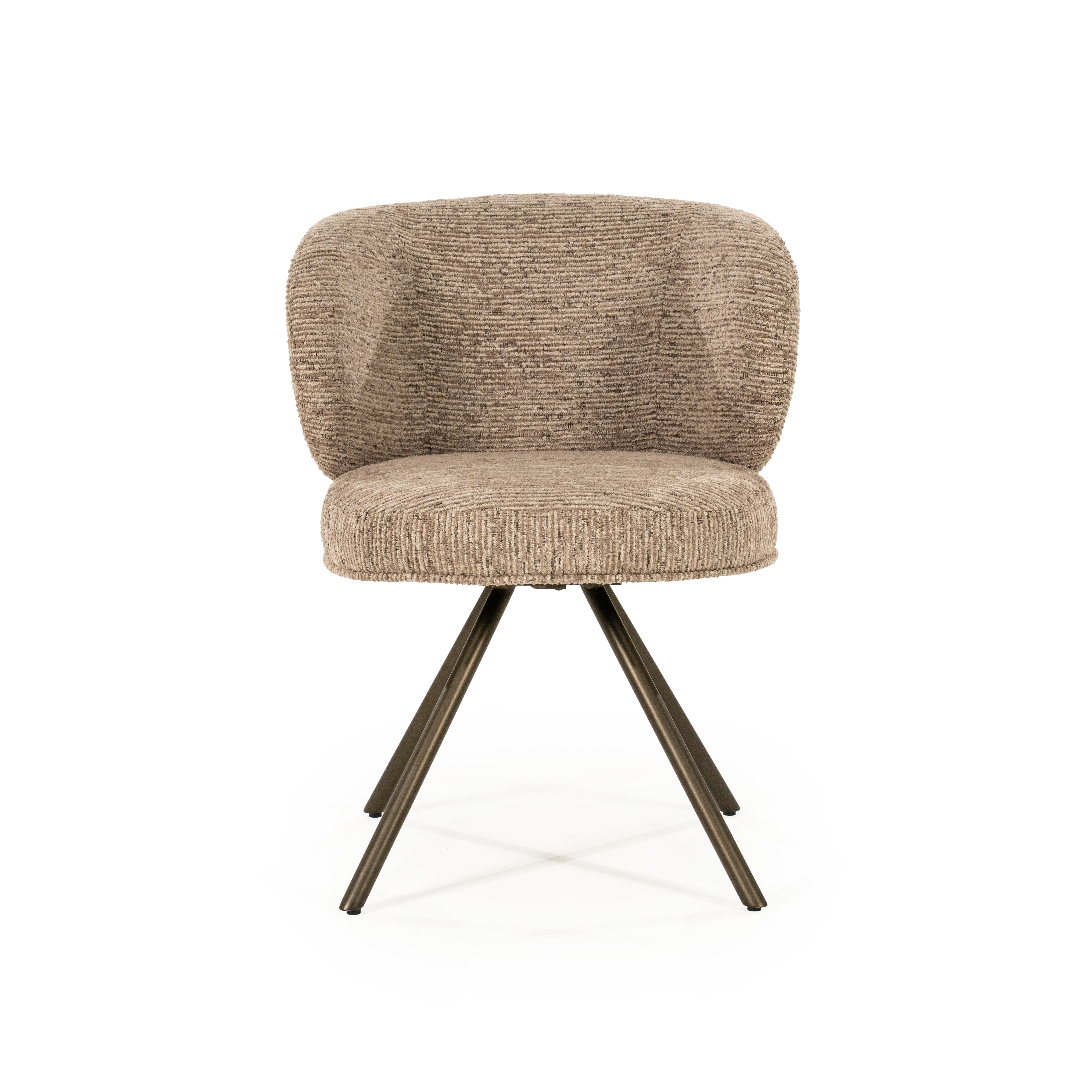 Draaistoel JAYSON bruin met donkerbruine basis