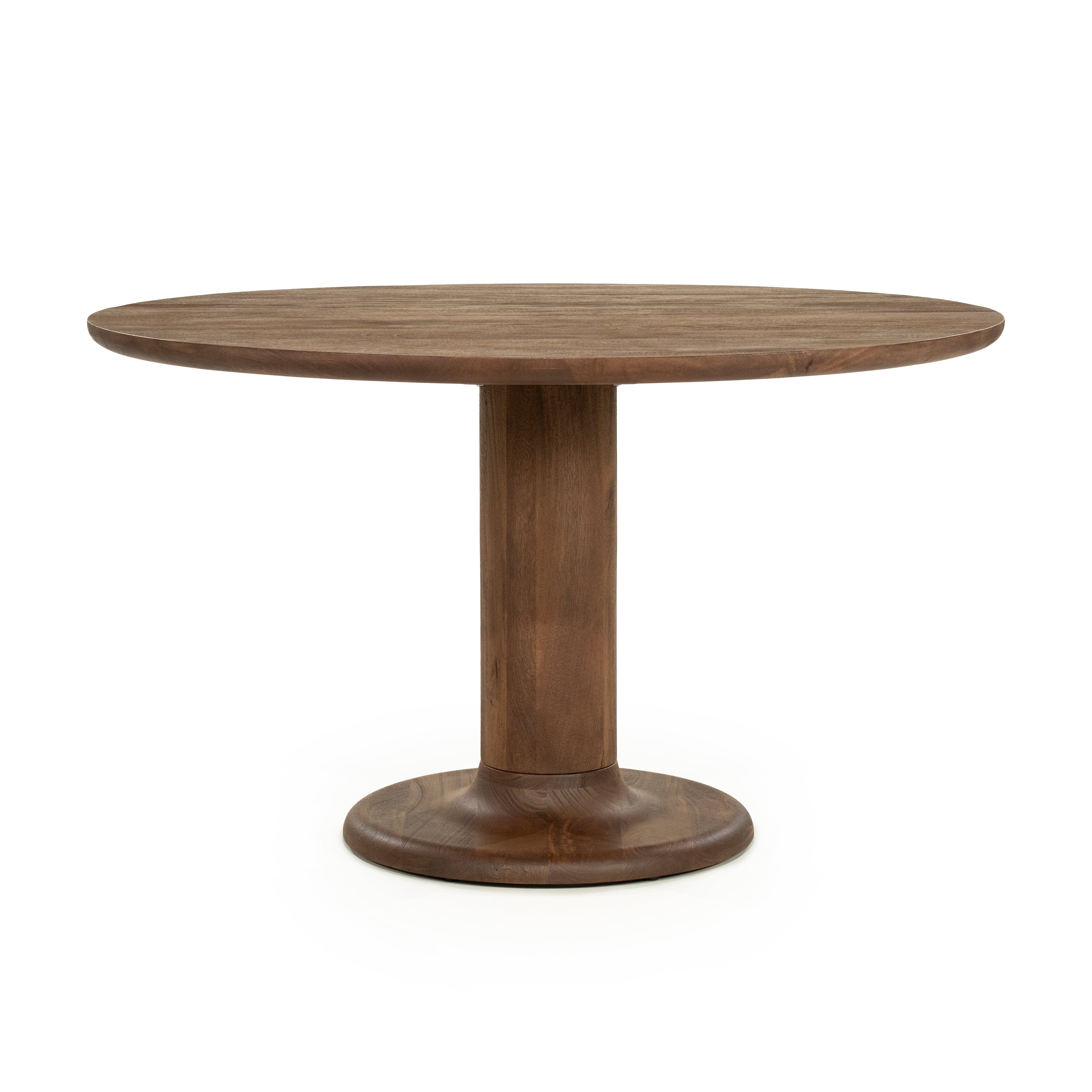 Round COCO Table Dark Brown Mango Wood