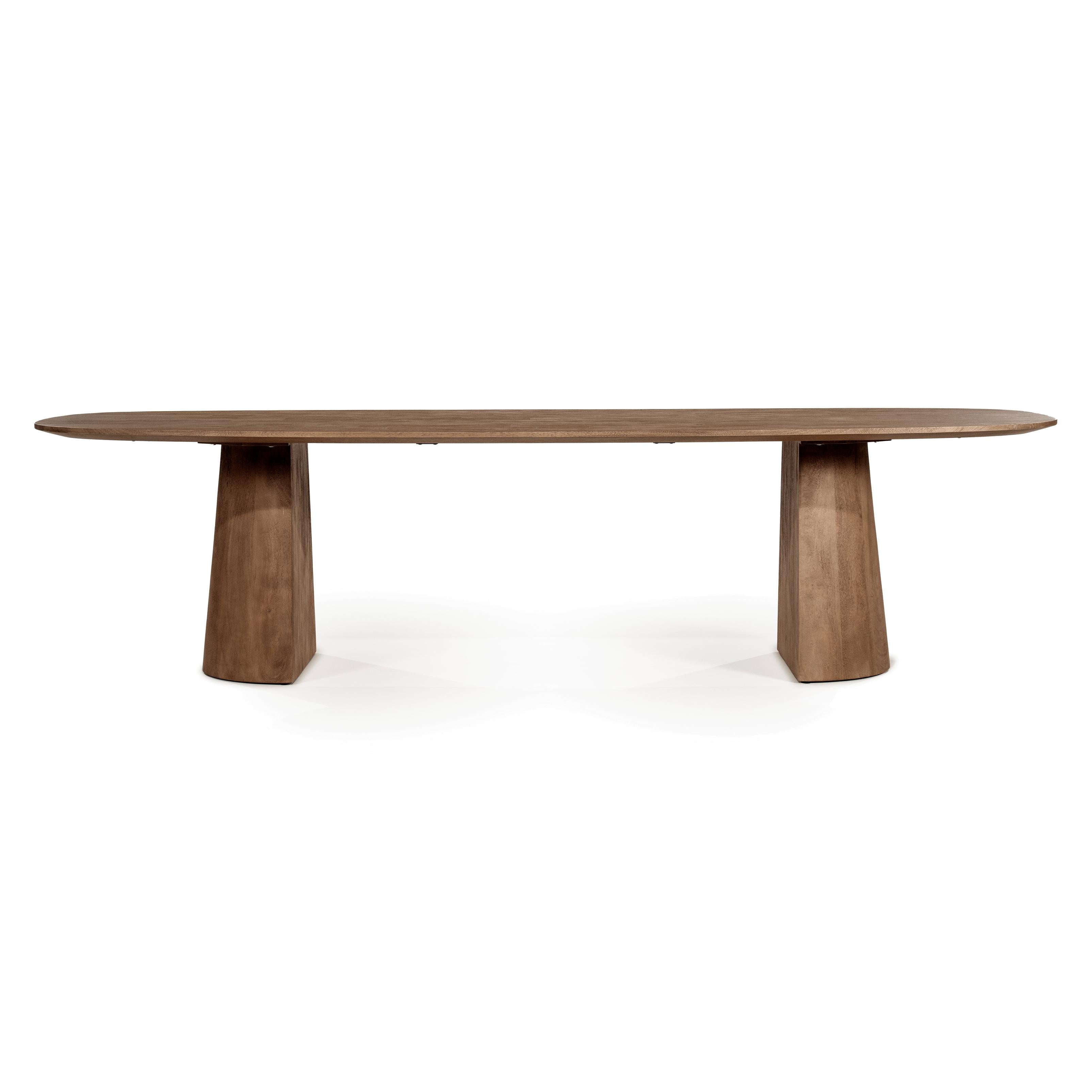 Oval Table LUNE Dark Mango Wood