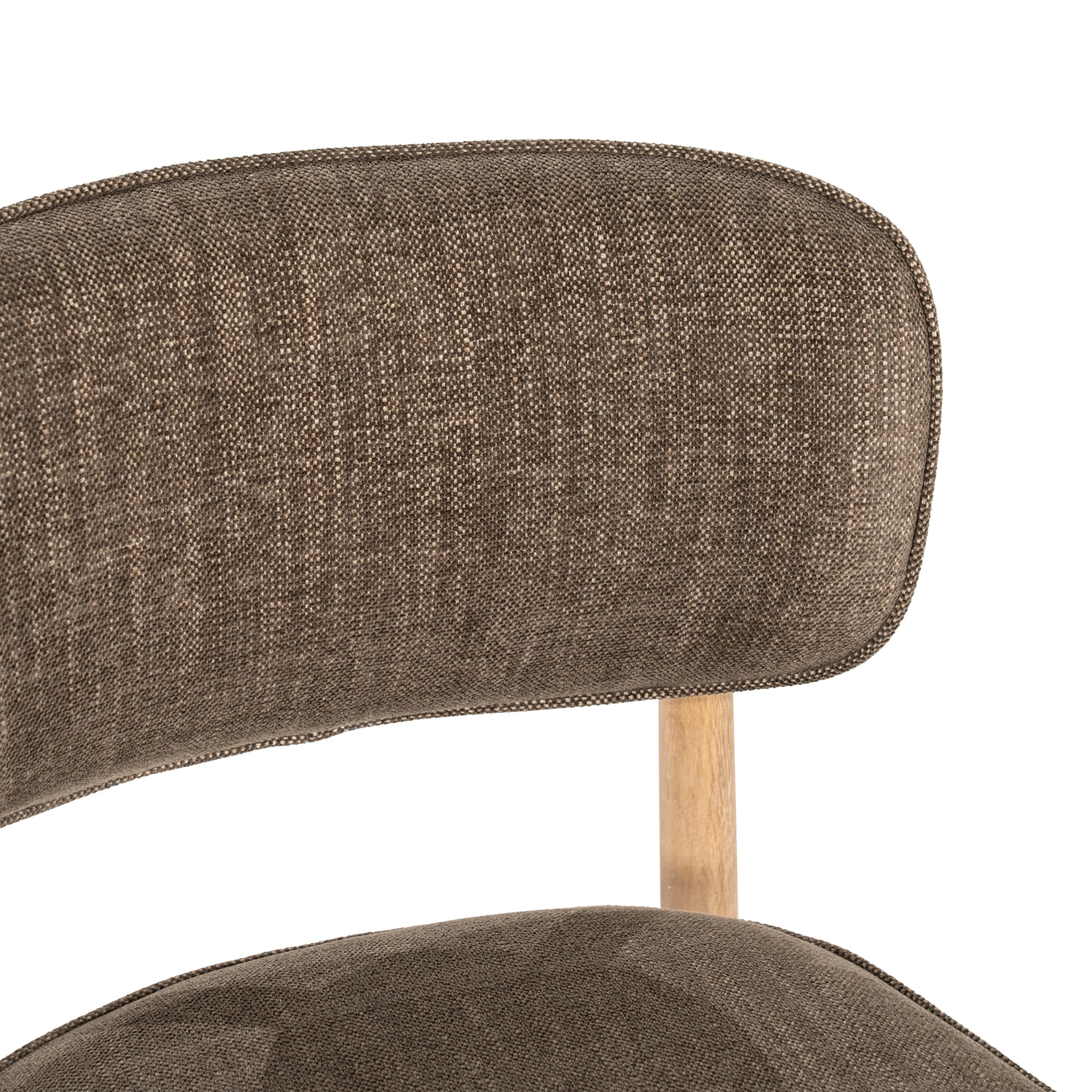 RUNE Chair in brown with a light oak base