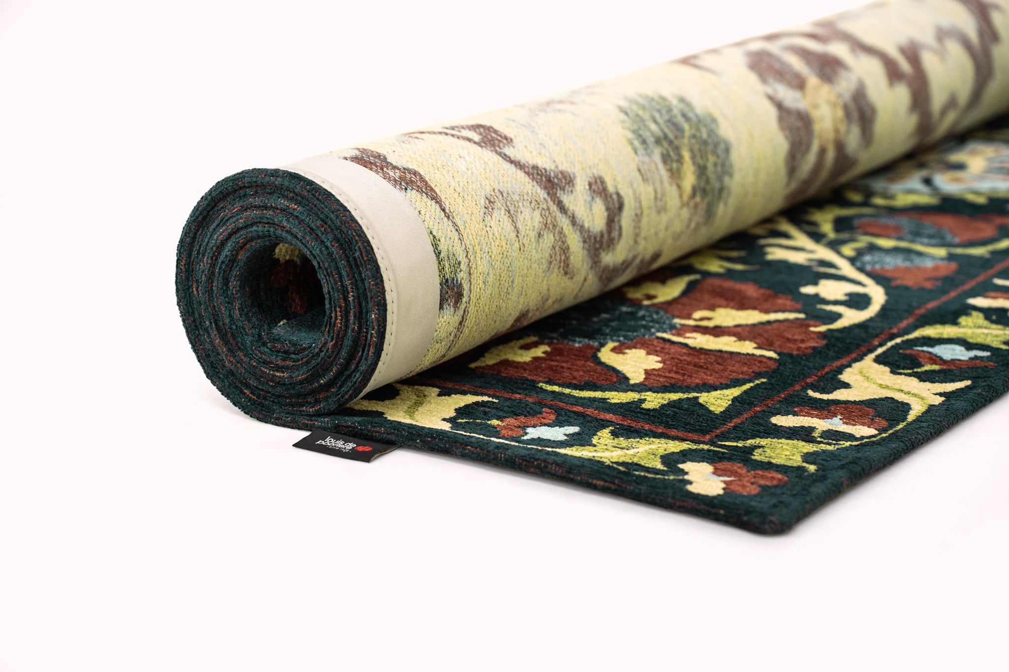 Vloerkleed SUZANI BAVARIA zwart met geel en groen