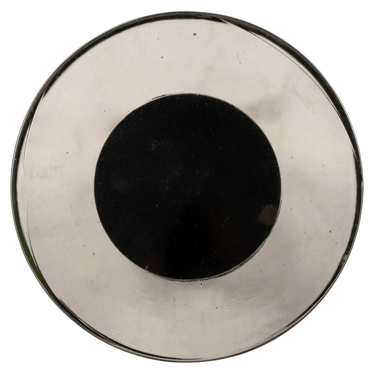 BARWICK Side Table with Glass Top and Brown Base