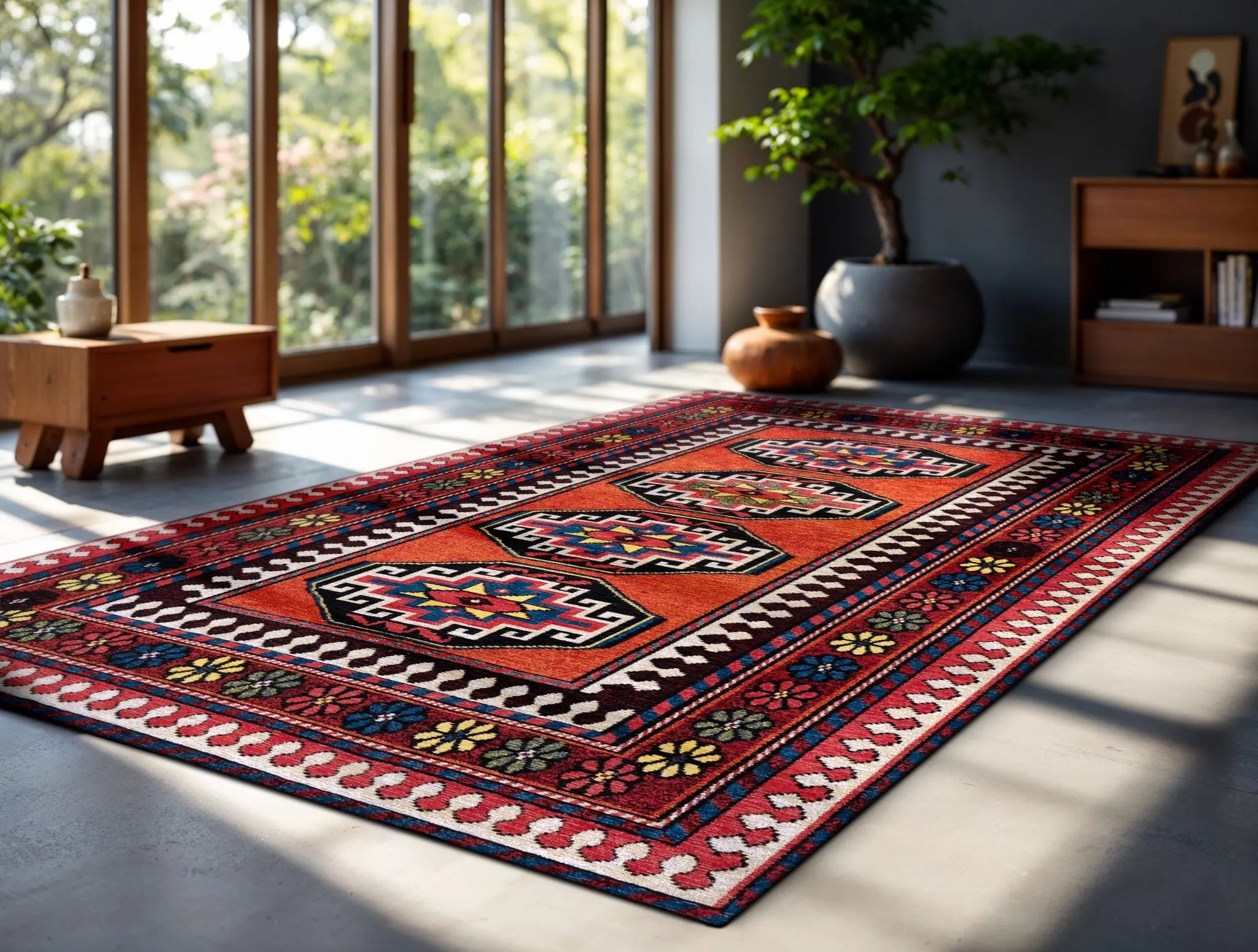 Dywan ANTALIA RED MIX czerwony do salonu