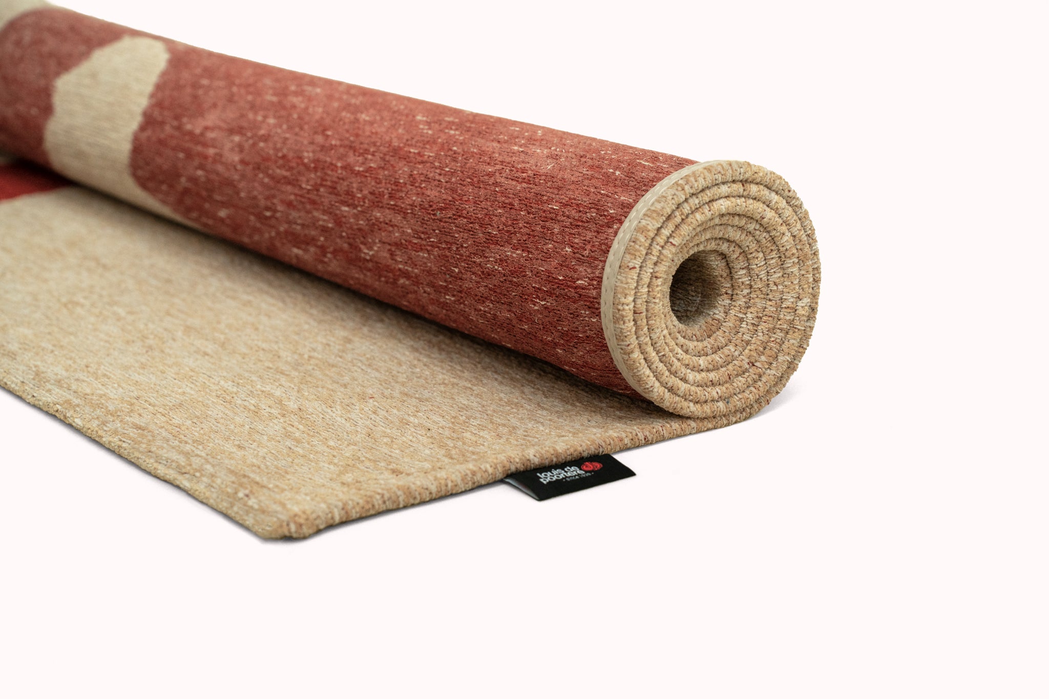RIBBON Beige Carpet with Red