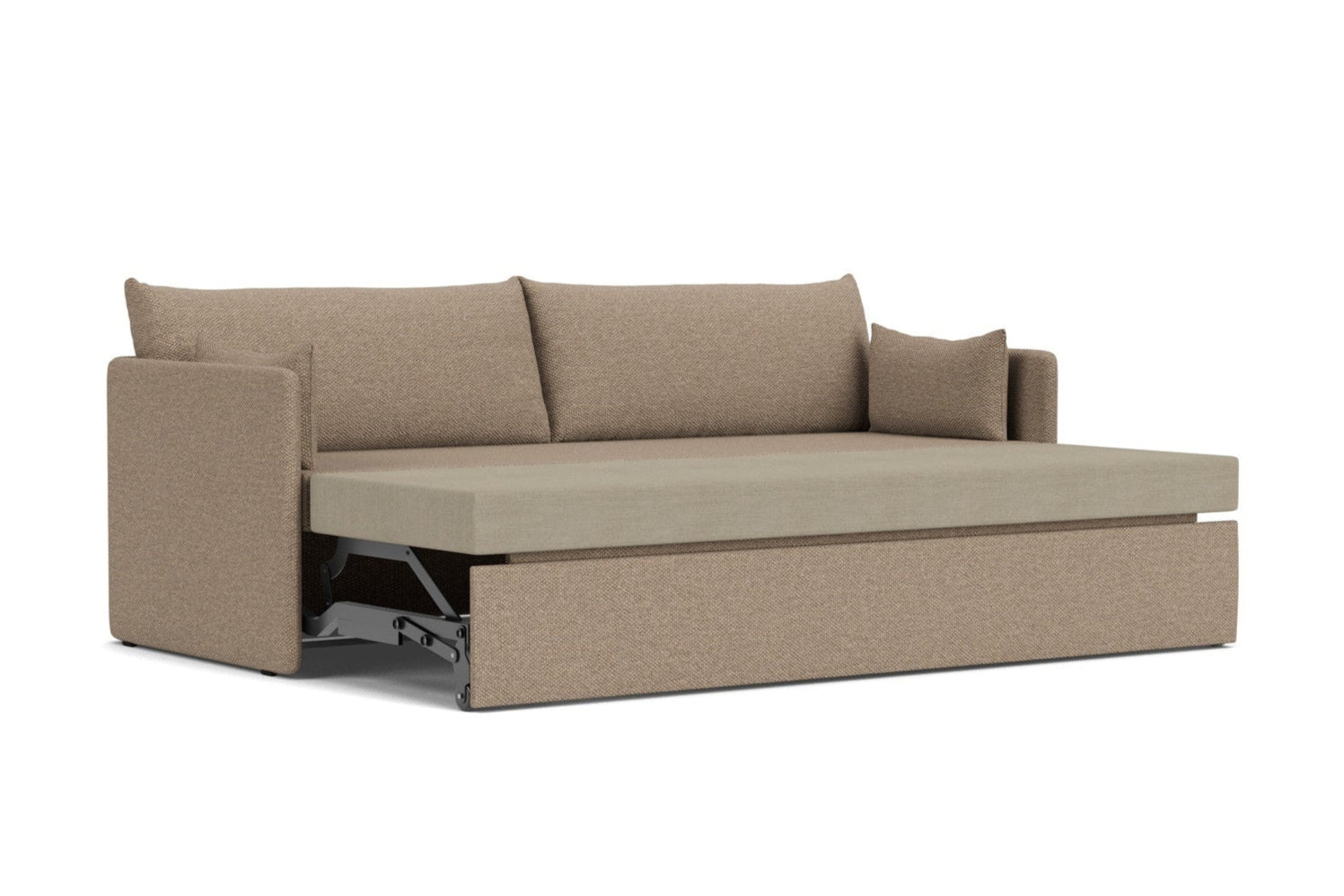 Sofa with sleeping function 3-seater OFFSET brown