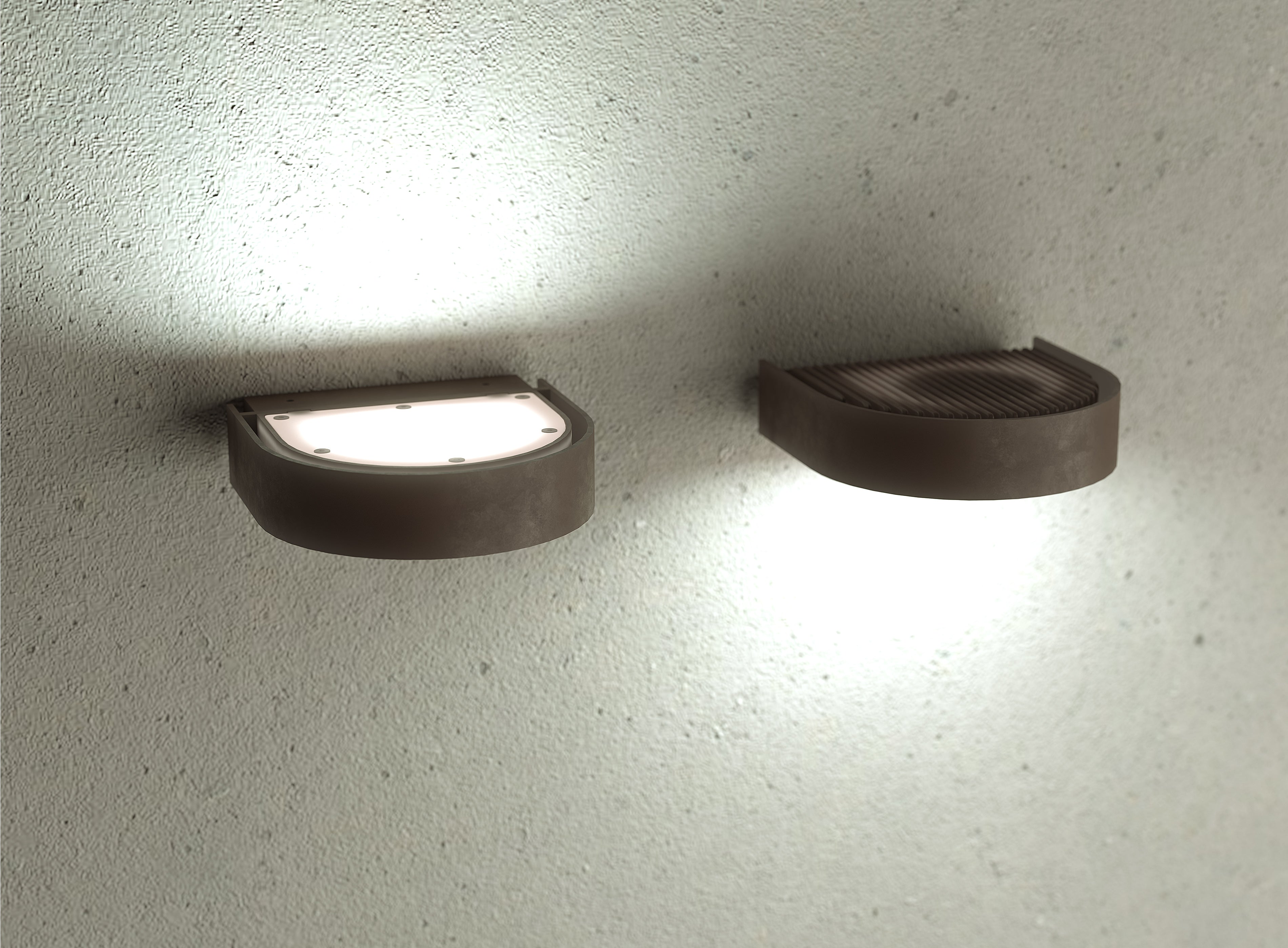 BRIM outdoor wall lamp in brown