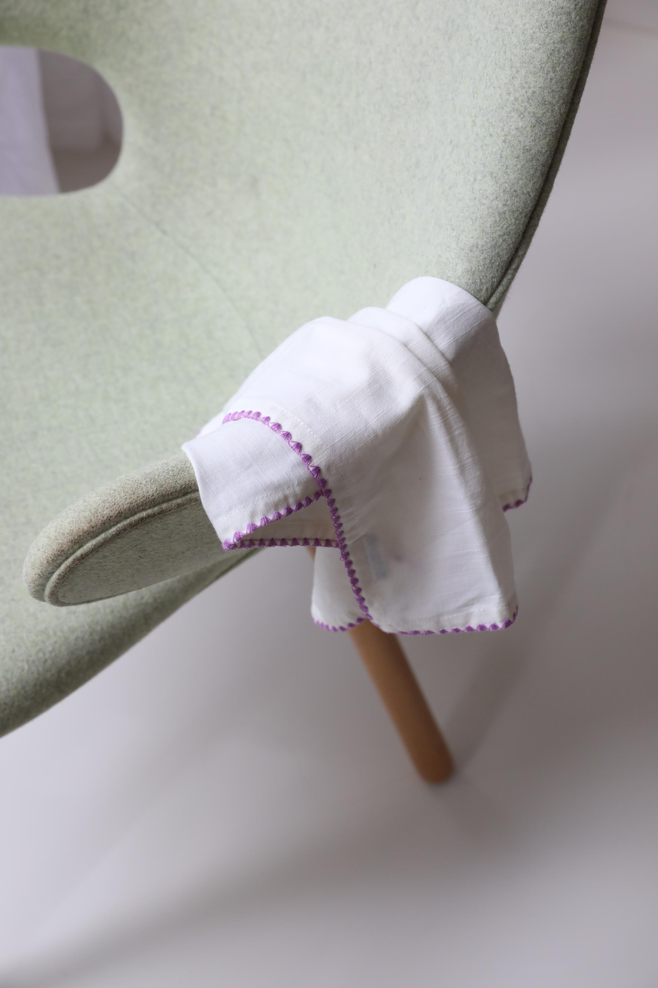 Zigzag servetten set katoen