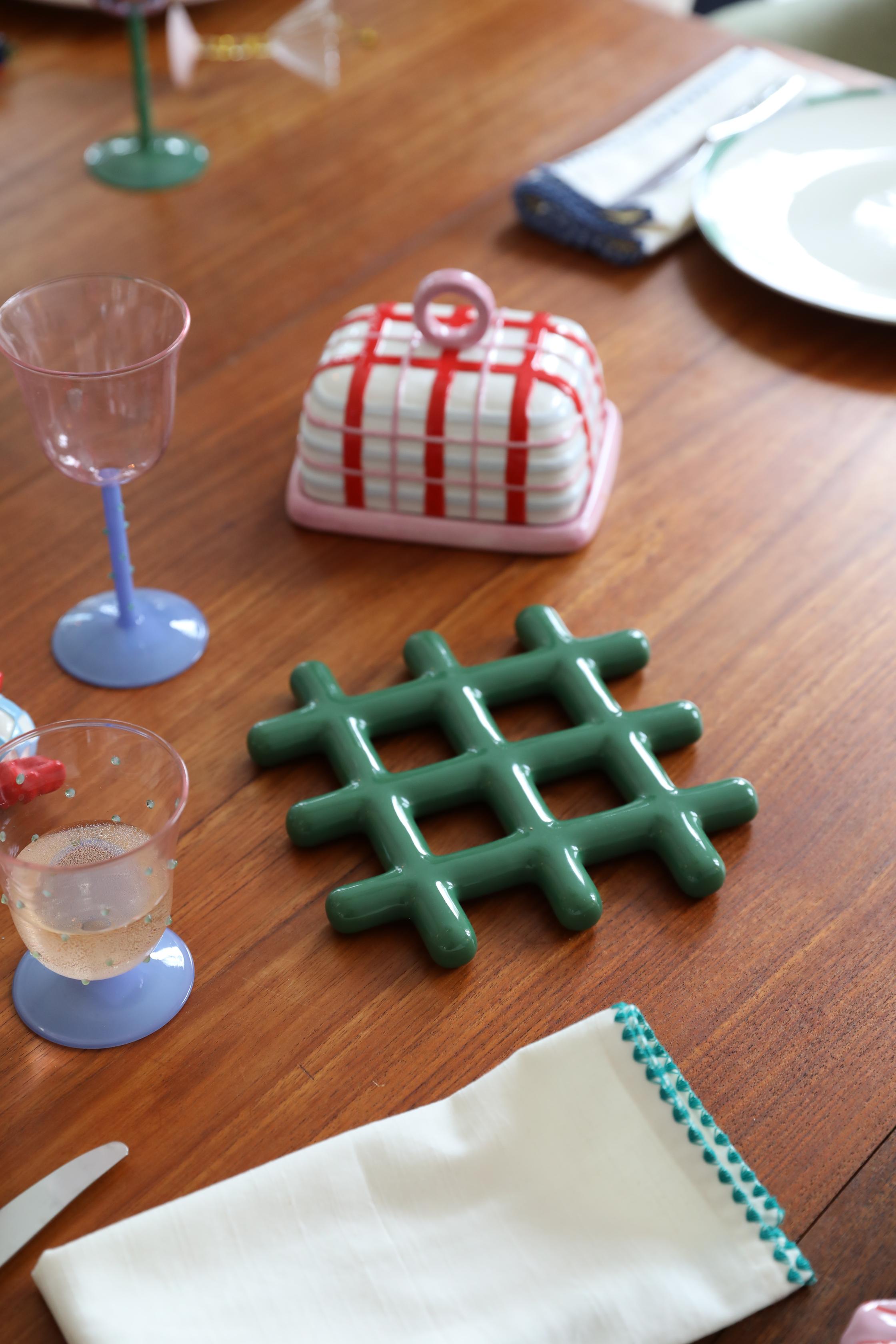 Zigzag servetten set katoen