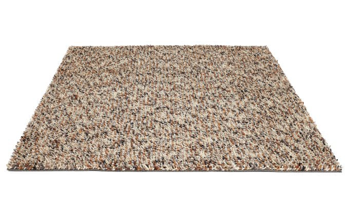 Beige-gray DOTS rug with long pile