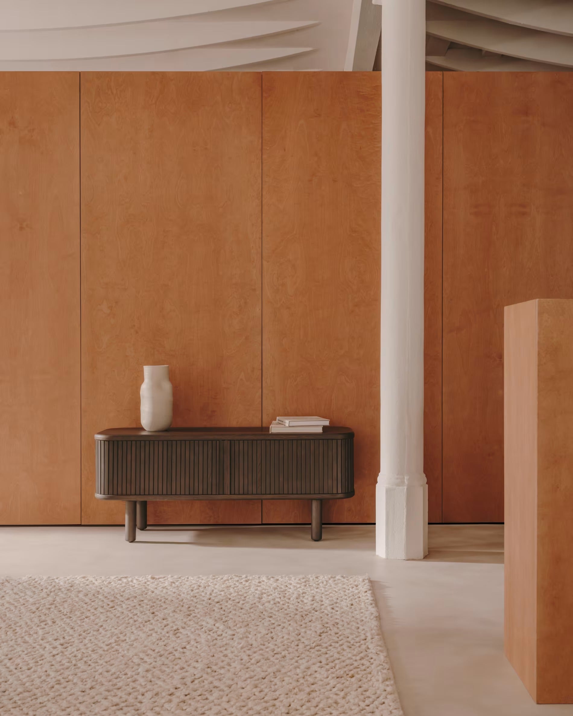 MAILEN dark ash veneer TV cabinet