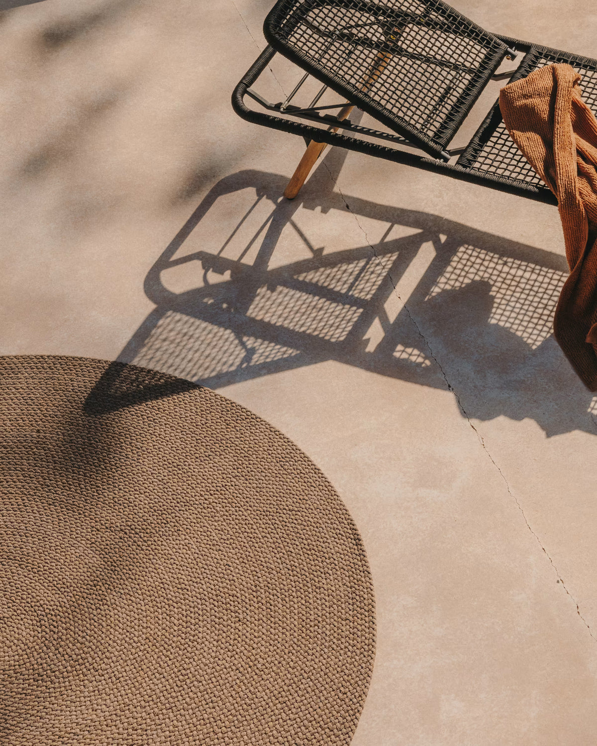 Ronde buitenmat DESPAS beige