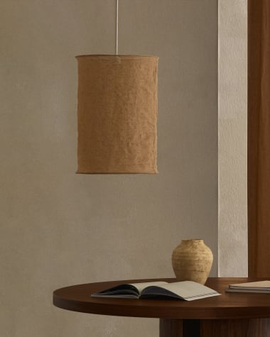 Hanglamp Abażur MARIELA beige linnen