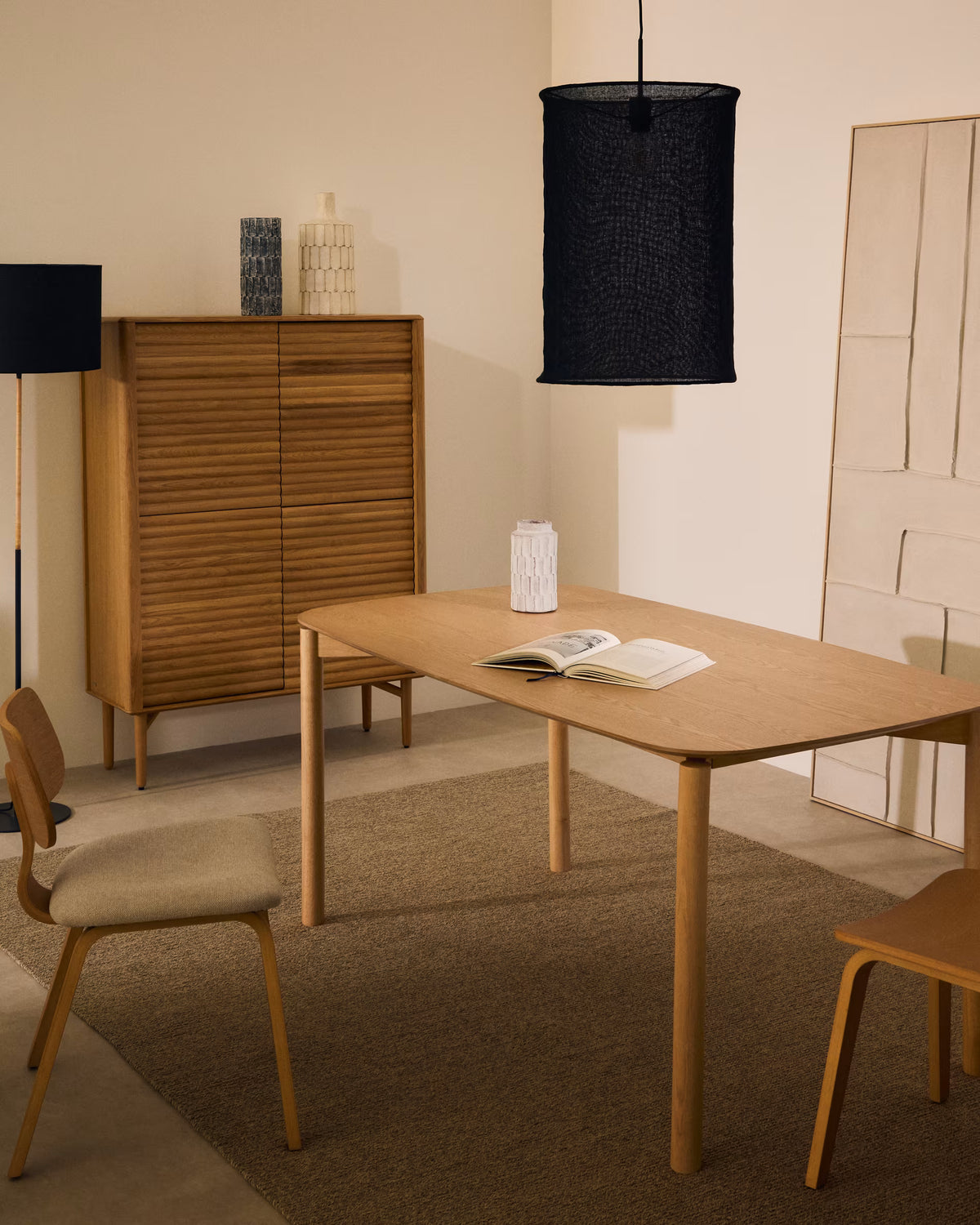 Rechthoekige tafel INDARA essenhout