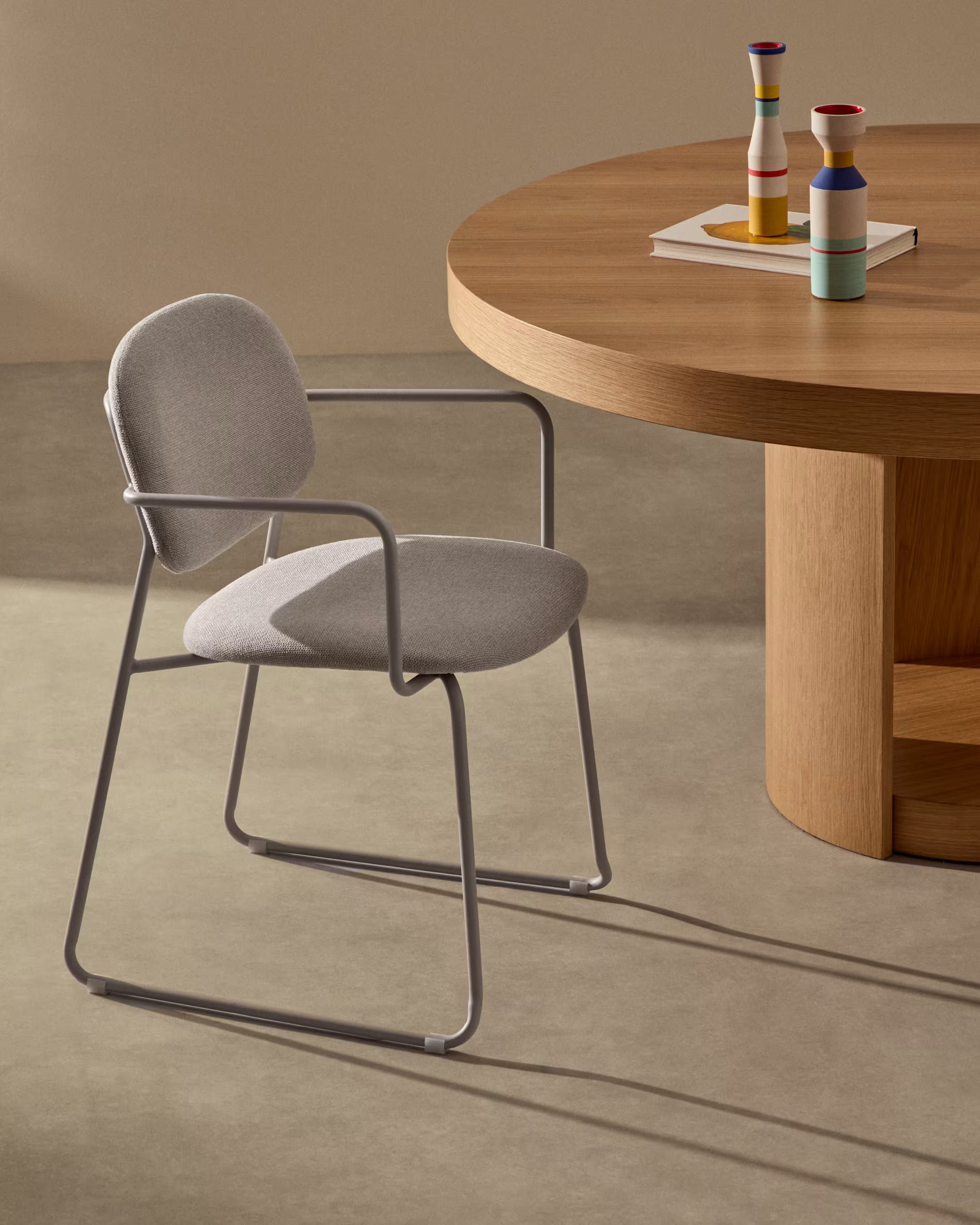 MELI armstoel grijsbeige