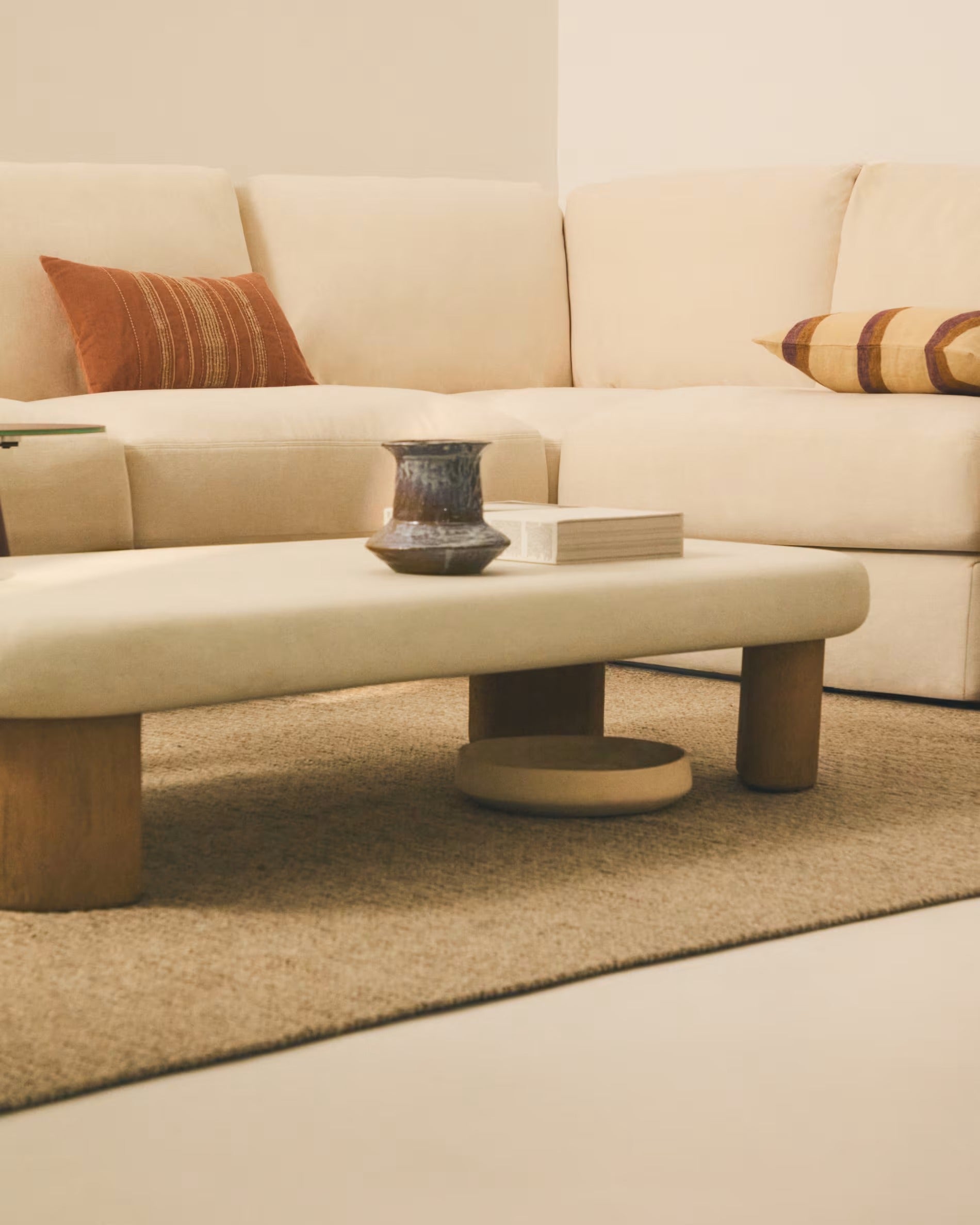 Narożnik ALEA ecru szenil – sofa narożna