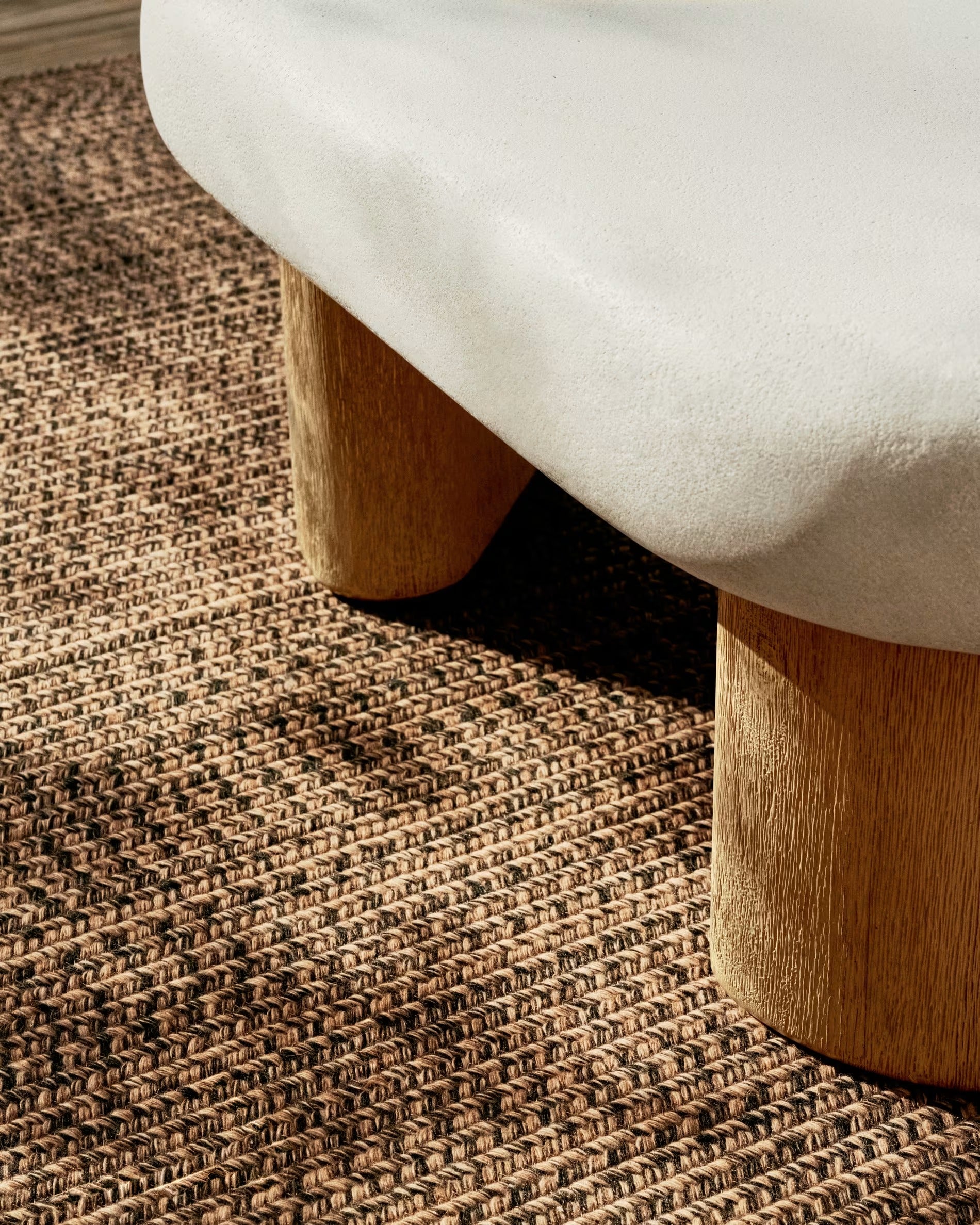 Outdoor Coffee Table LABRA Cement and Acacia Wood