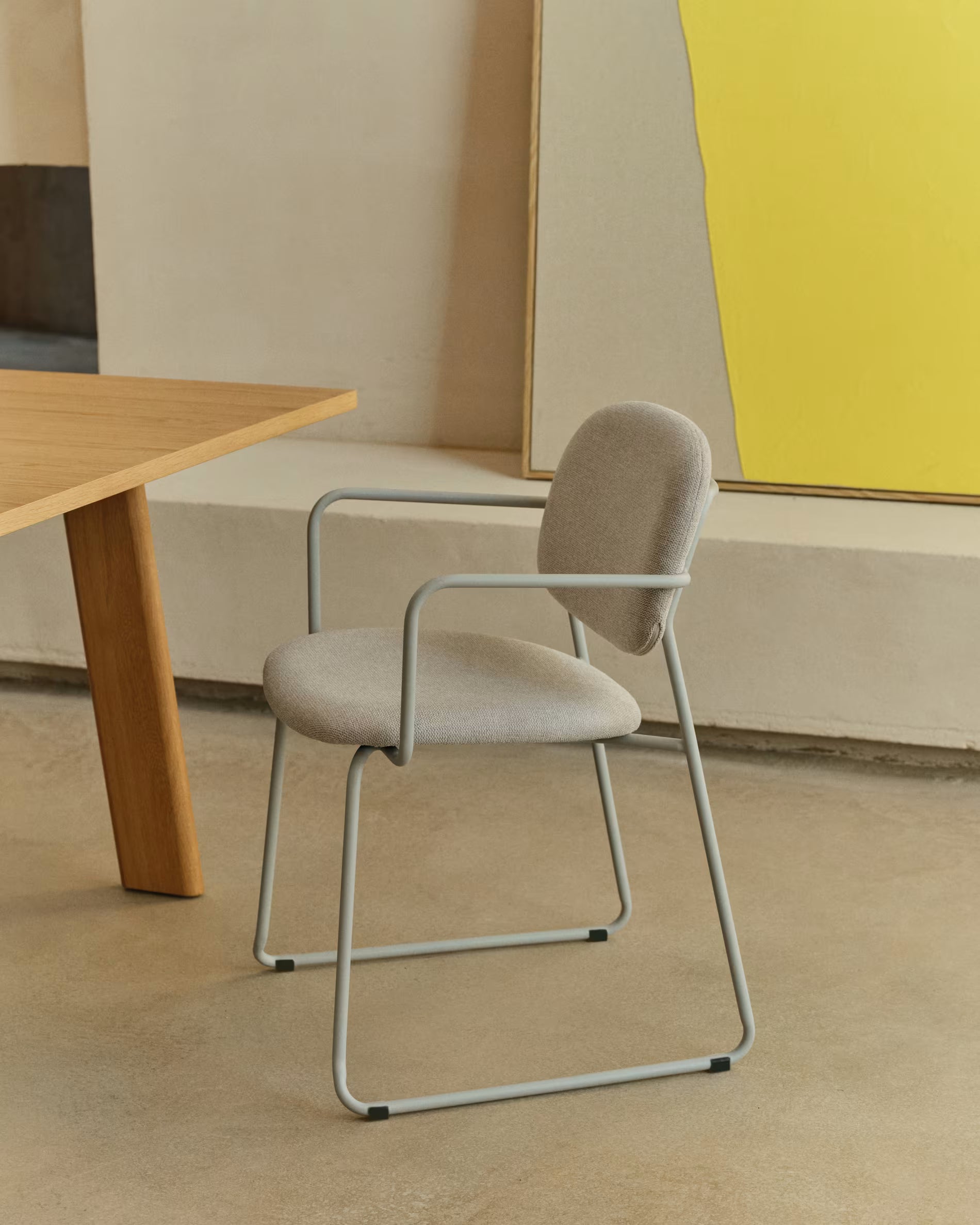 MELI armstoel grijsbeige