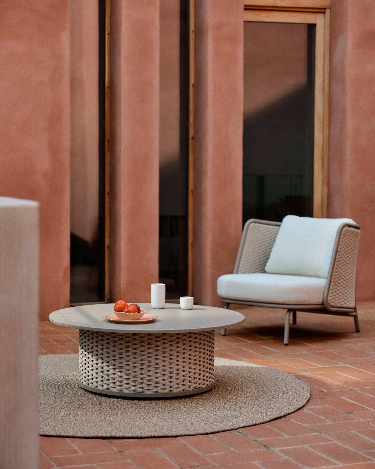 Ronde buitenmat DESPAS beige