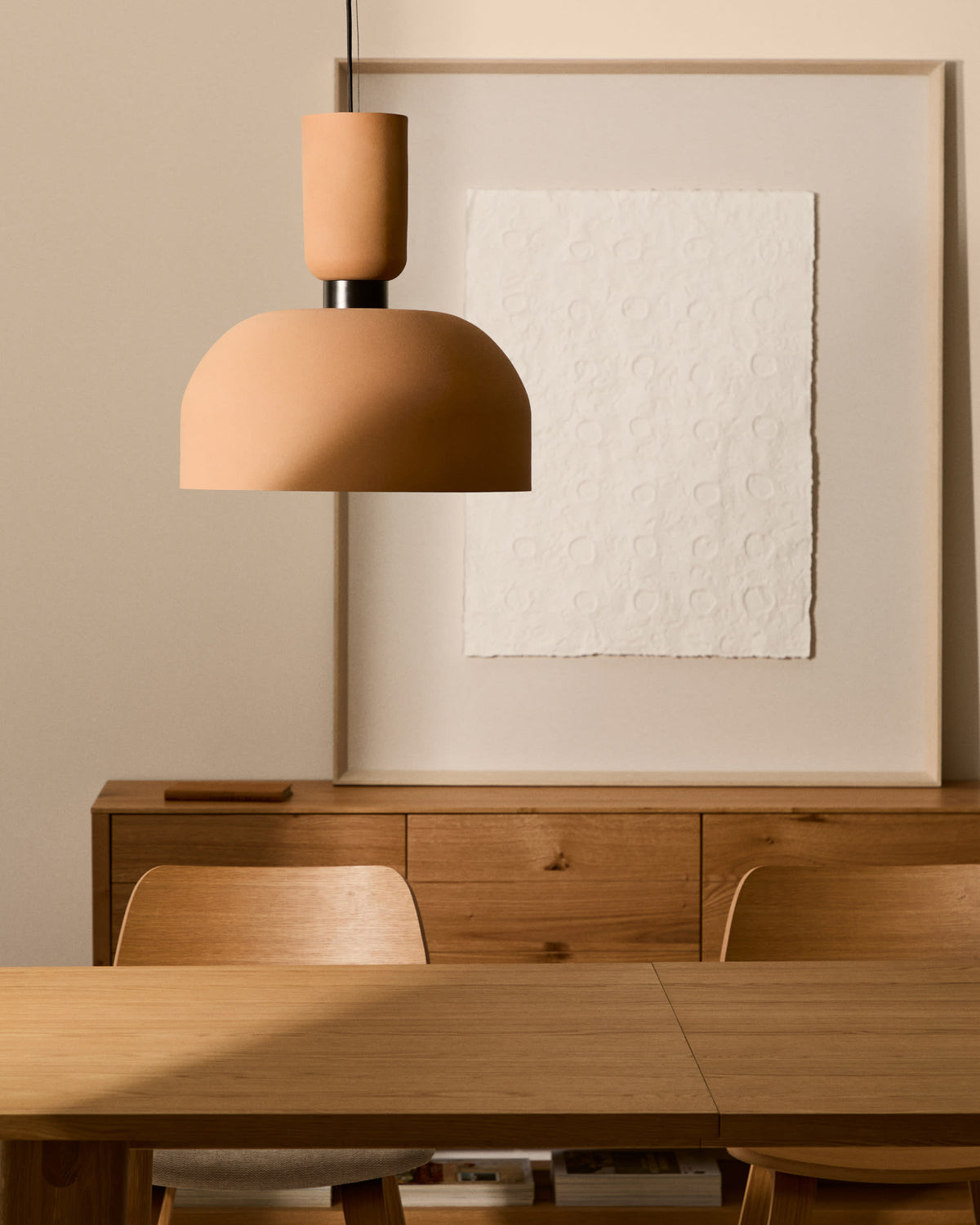 Lampa wisząca NIBLA terakotowy metal – ujęcie 9