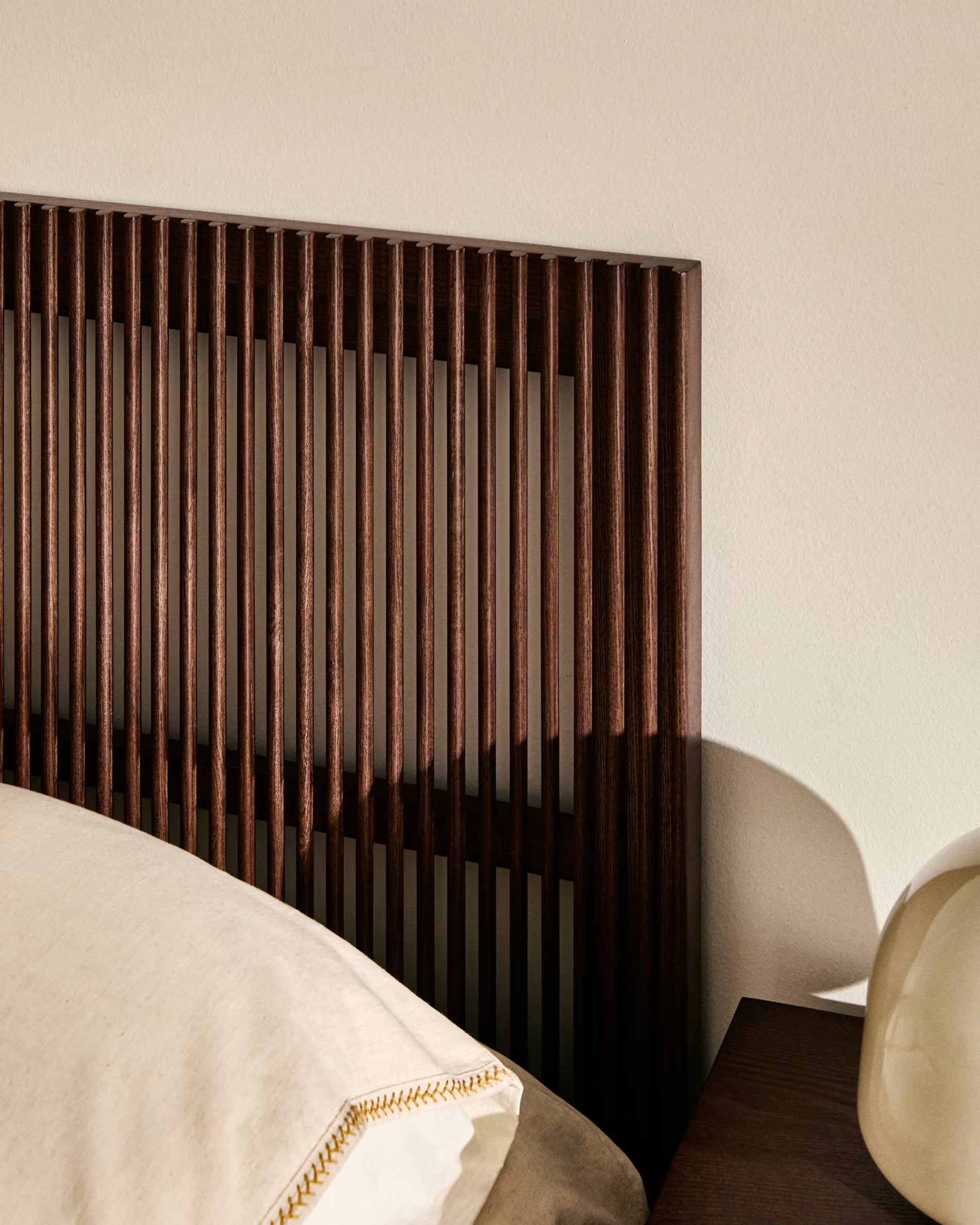 BEYLA headboard dark brown ash wood