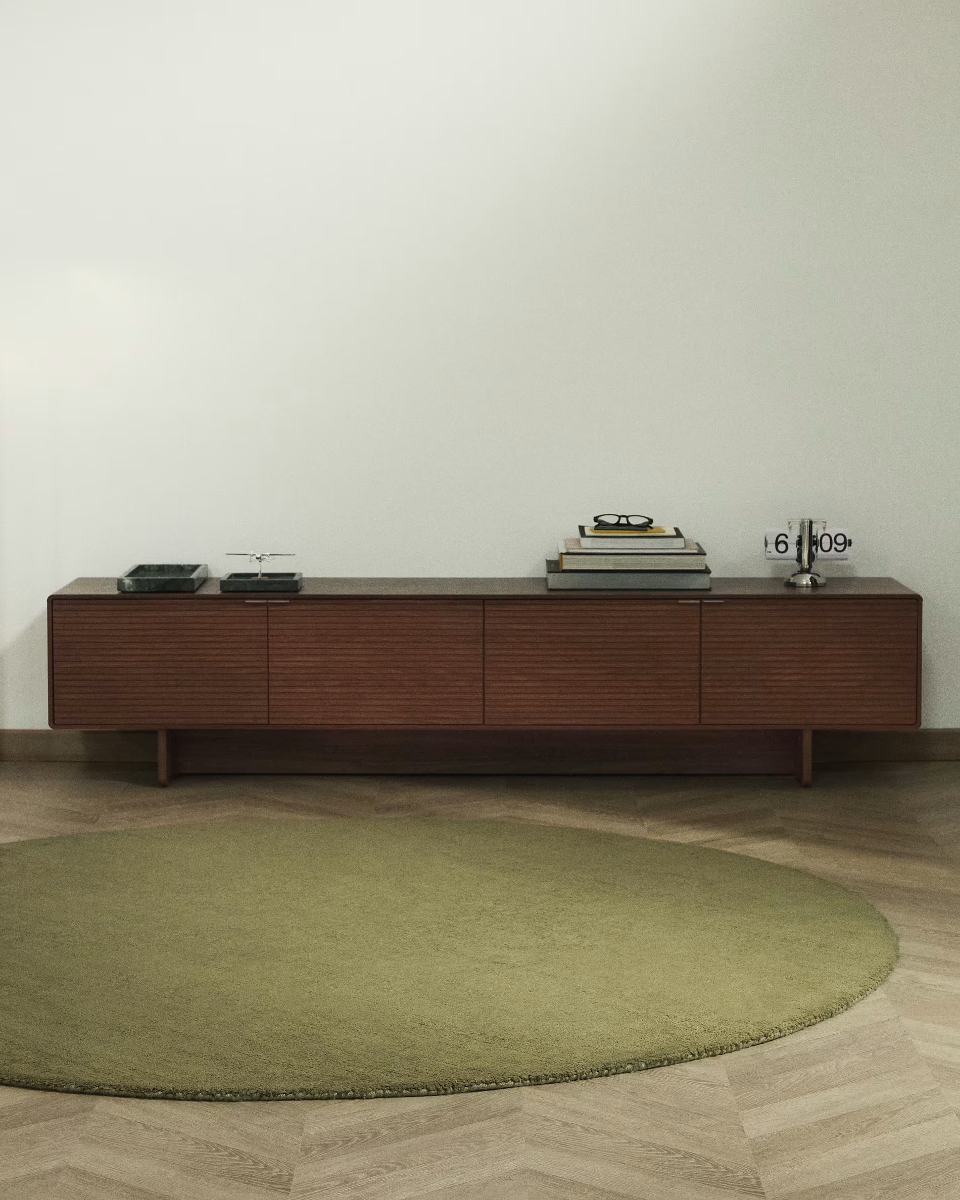 Rundteppich EMPURIES grün