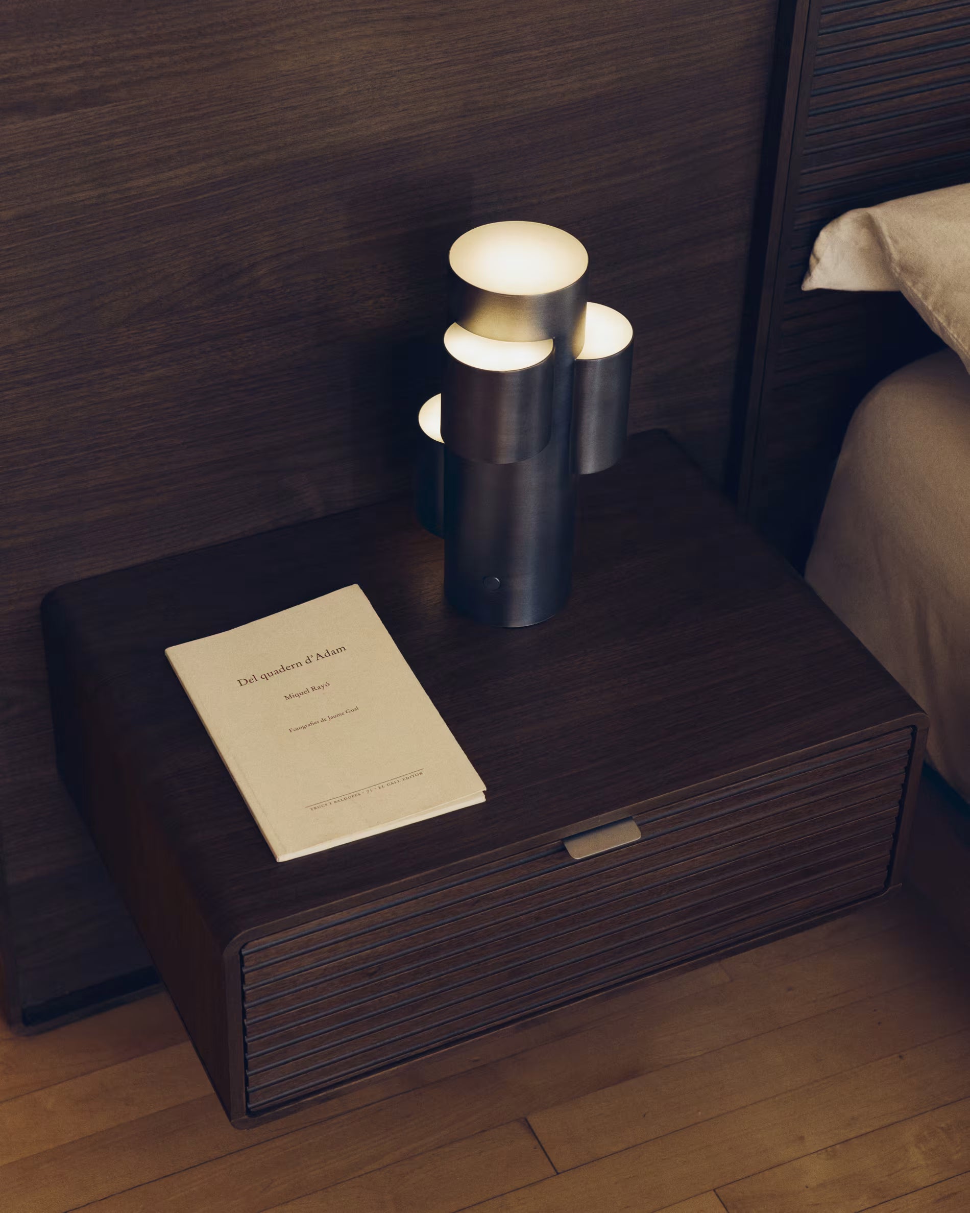 Portable lamp ADRINA dark gray brushed metal