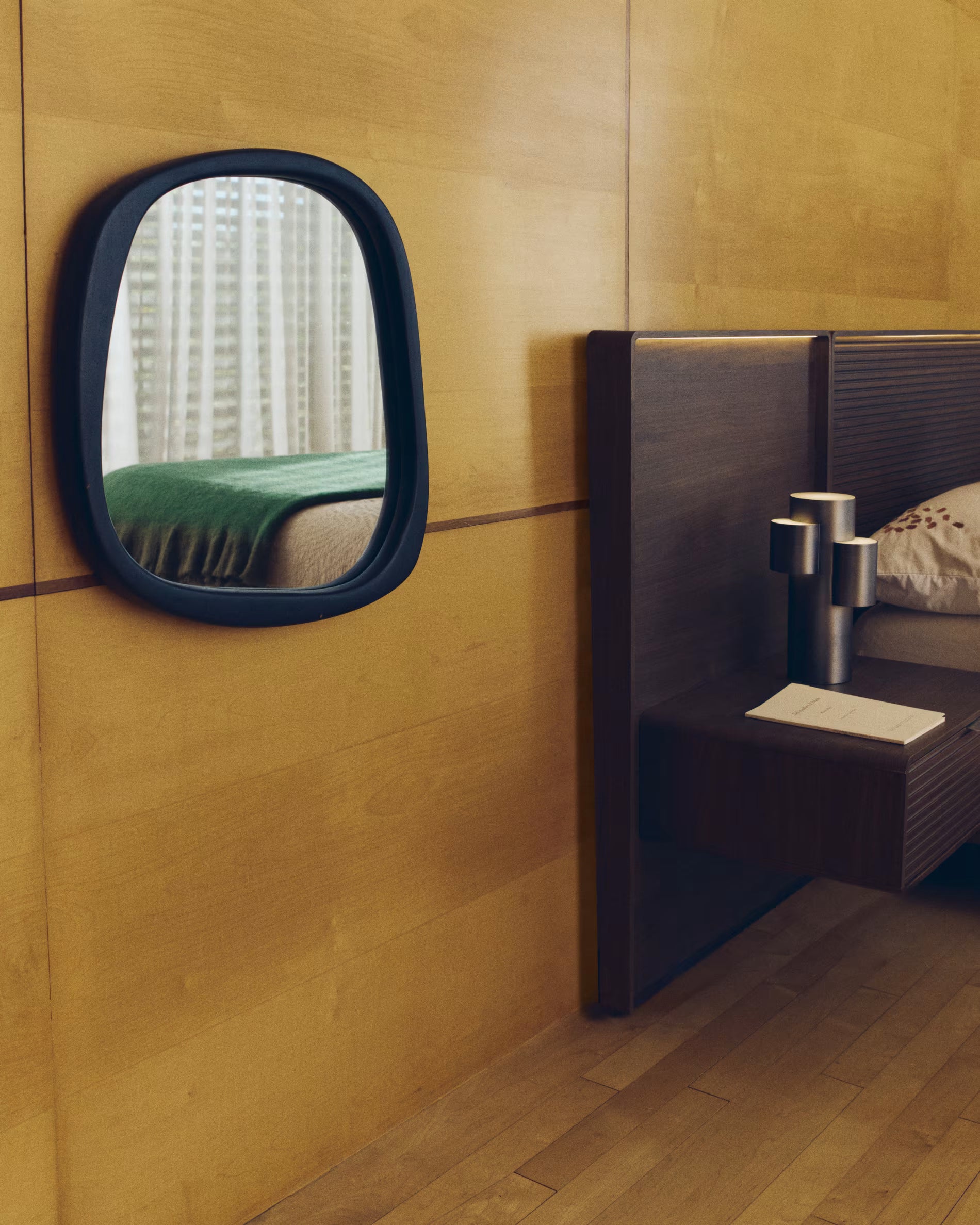 ALURA Mirror Black Teak Wood