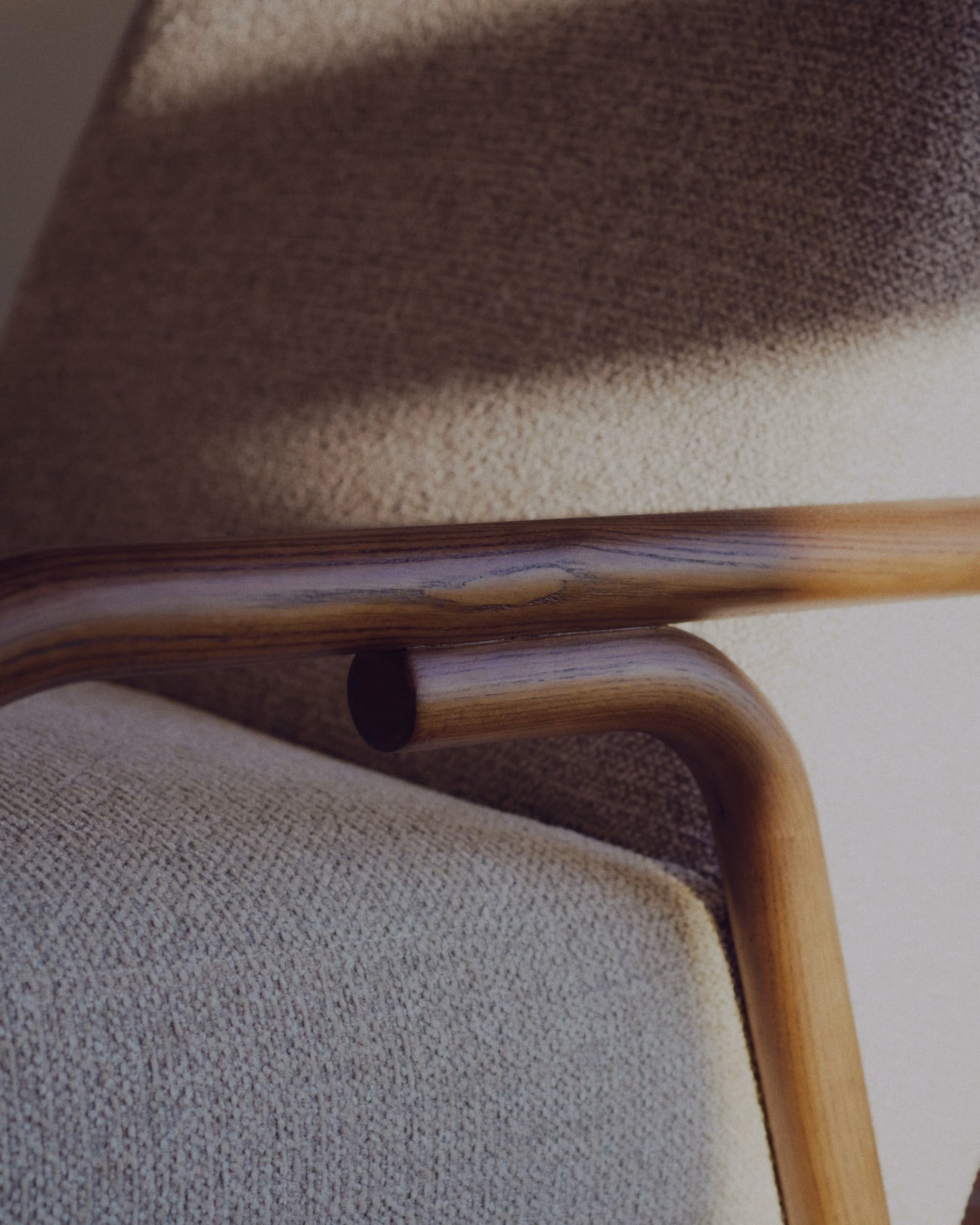 SYLO Armchair in Beige with Dark Ash Base