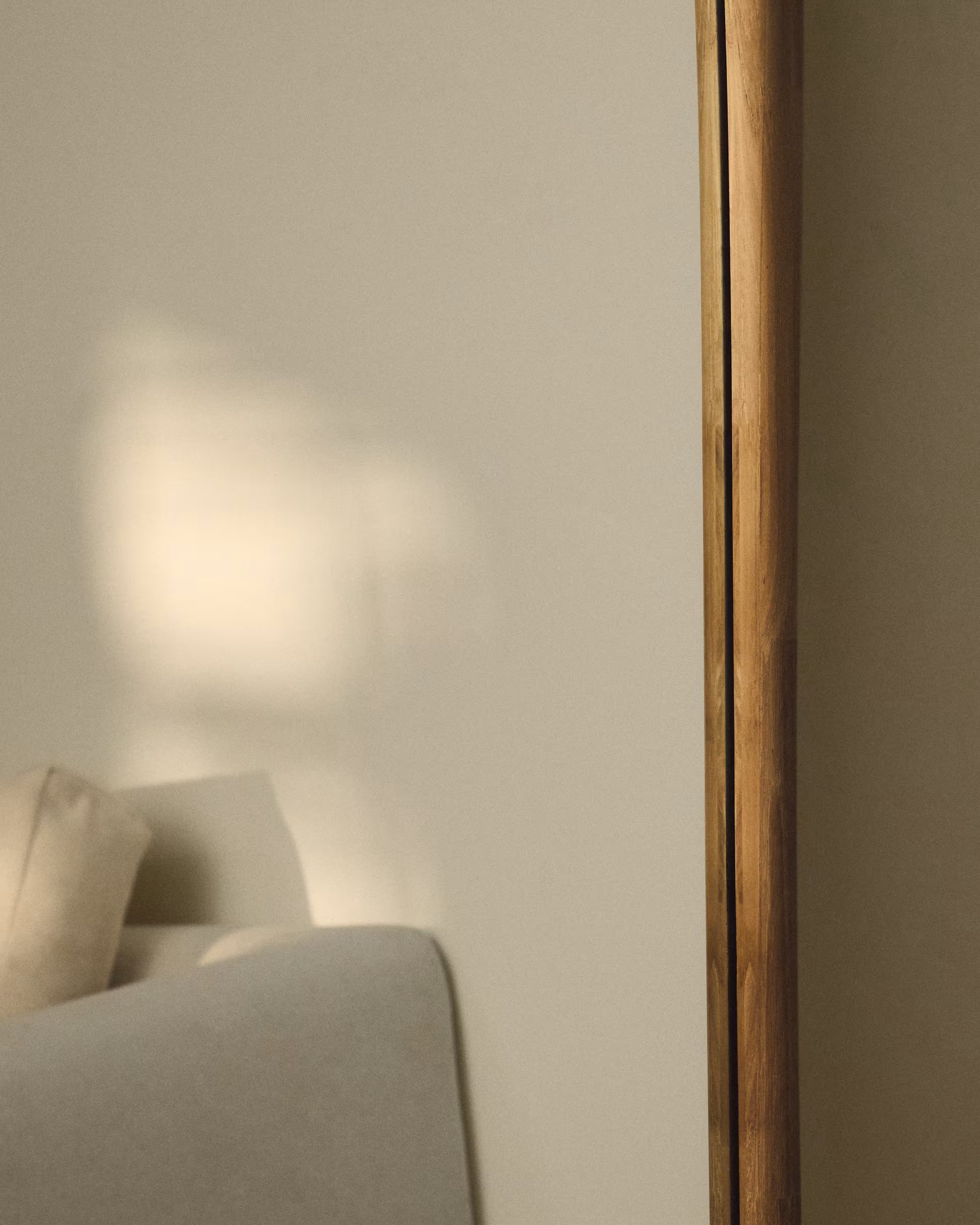 Länglicher Spiegel ALURA Teakholz