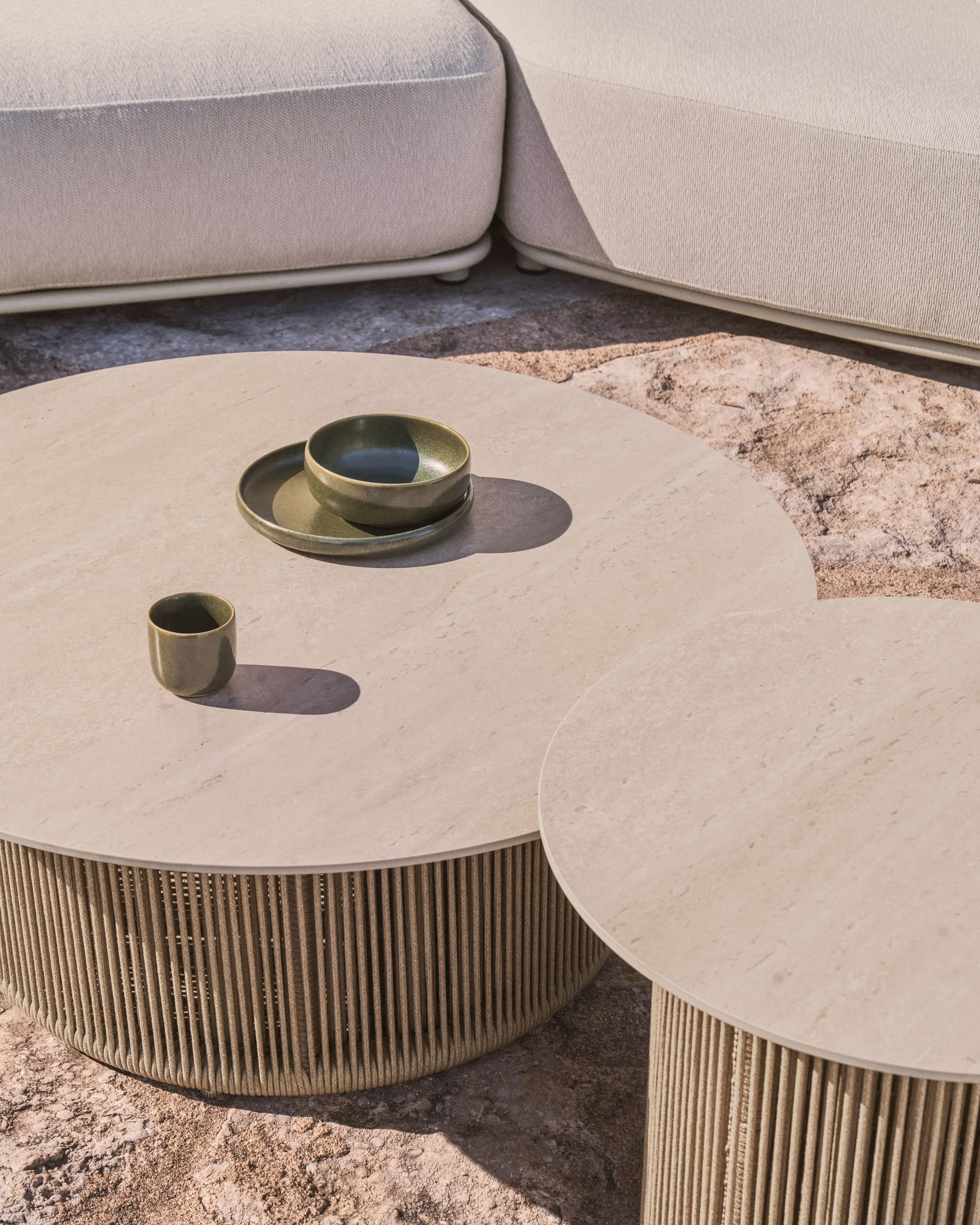 Tuin salontafel OROSEI ecru met beige