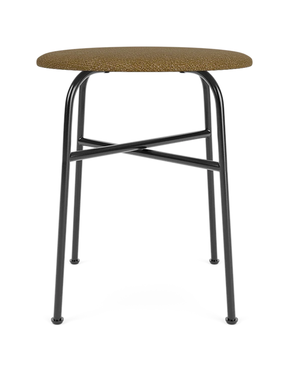 Stool AFTEROOM mosterdgeel met stalen basis