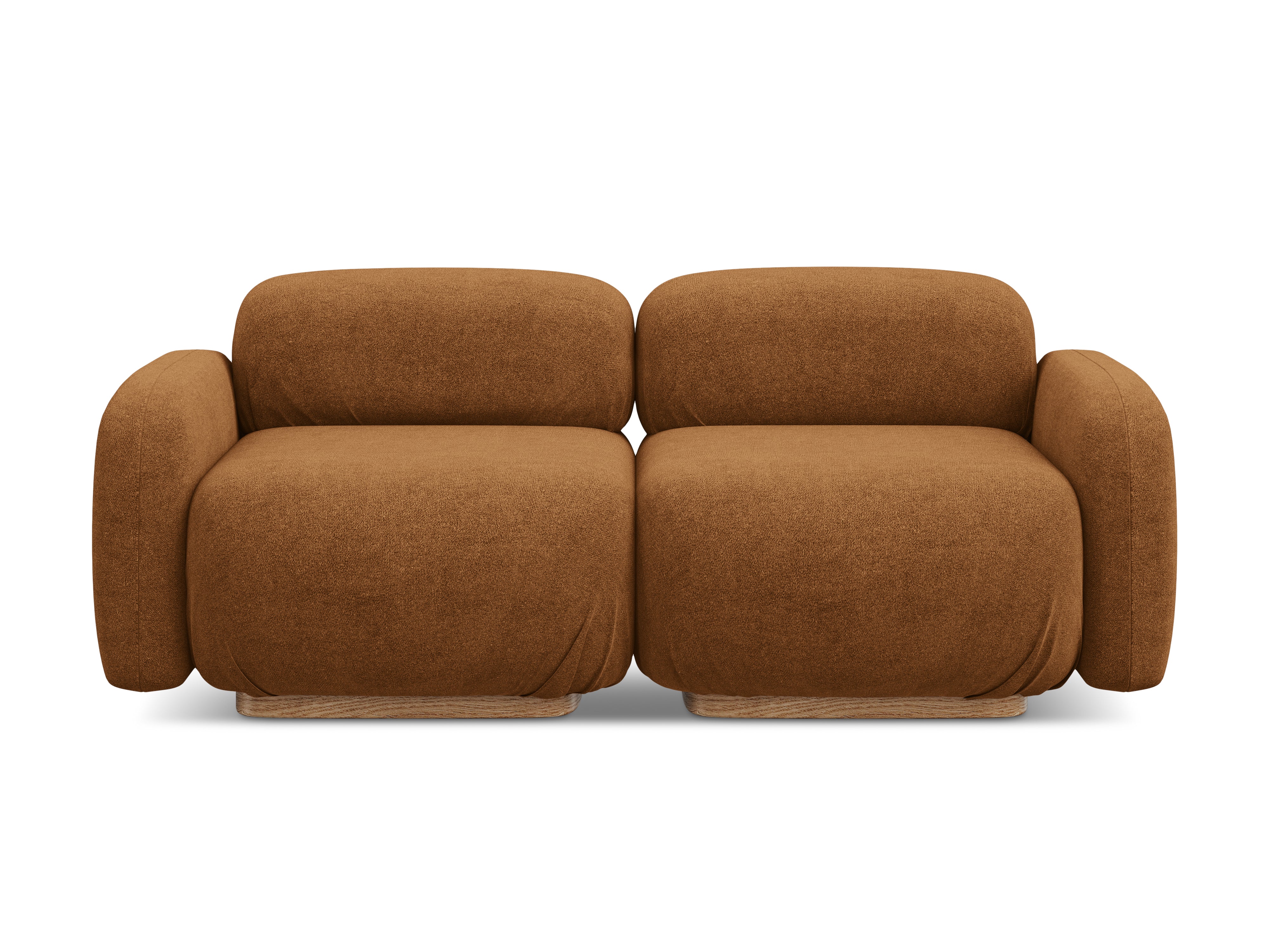 3-Seater Modular Sofa AILANI Terracotta Boucle
