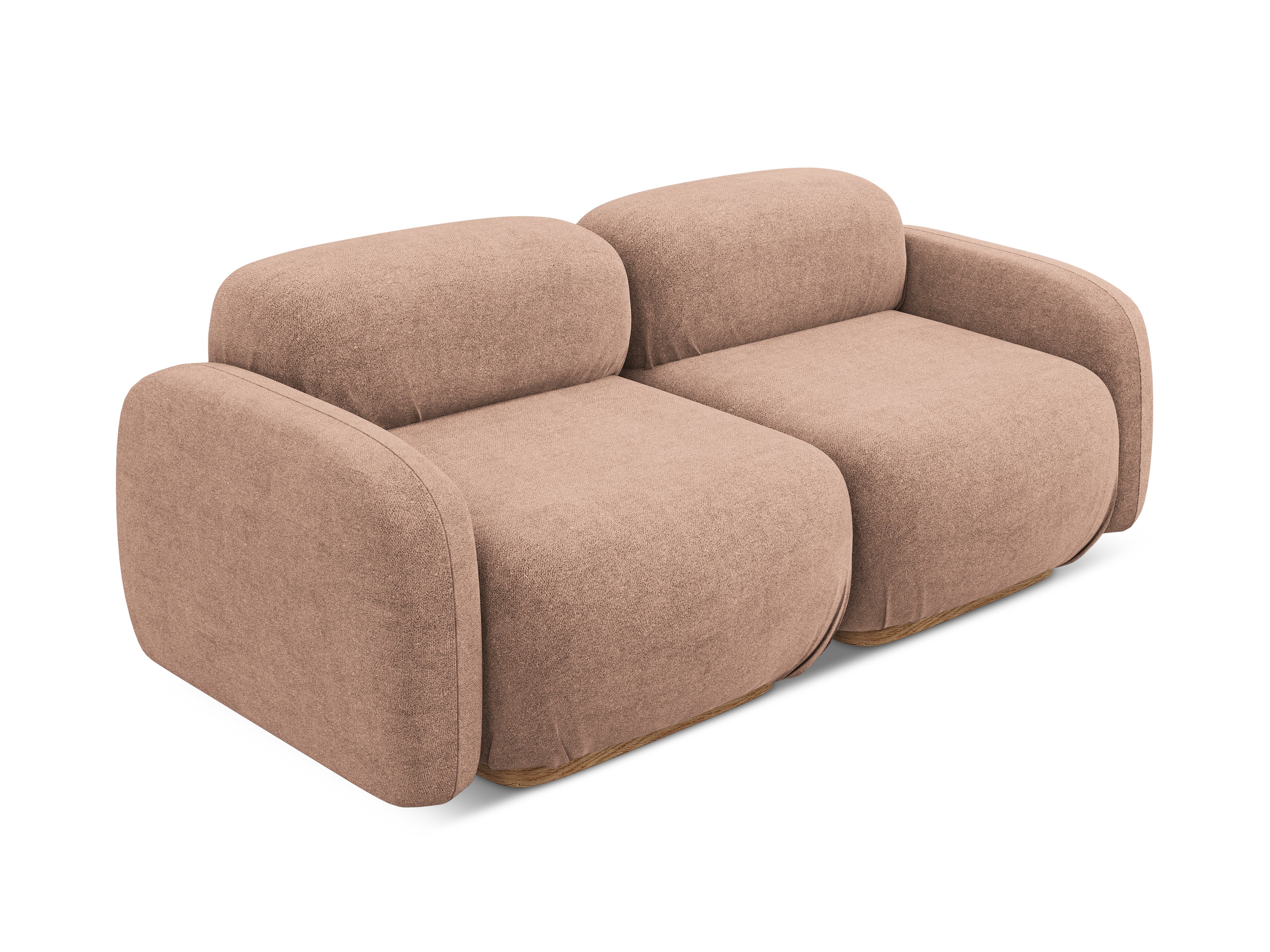 AILANI 3-Seater Modular Sofa in Powder Pink Boucle