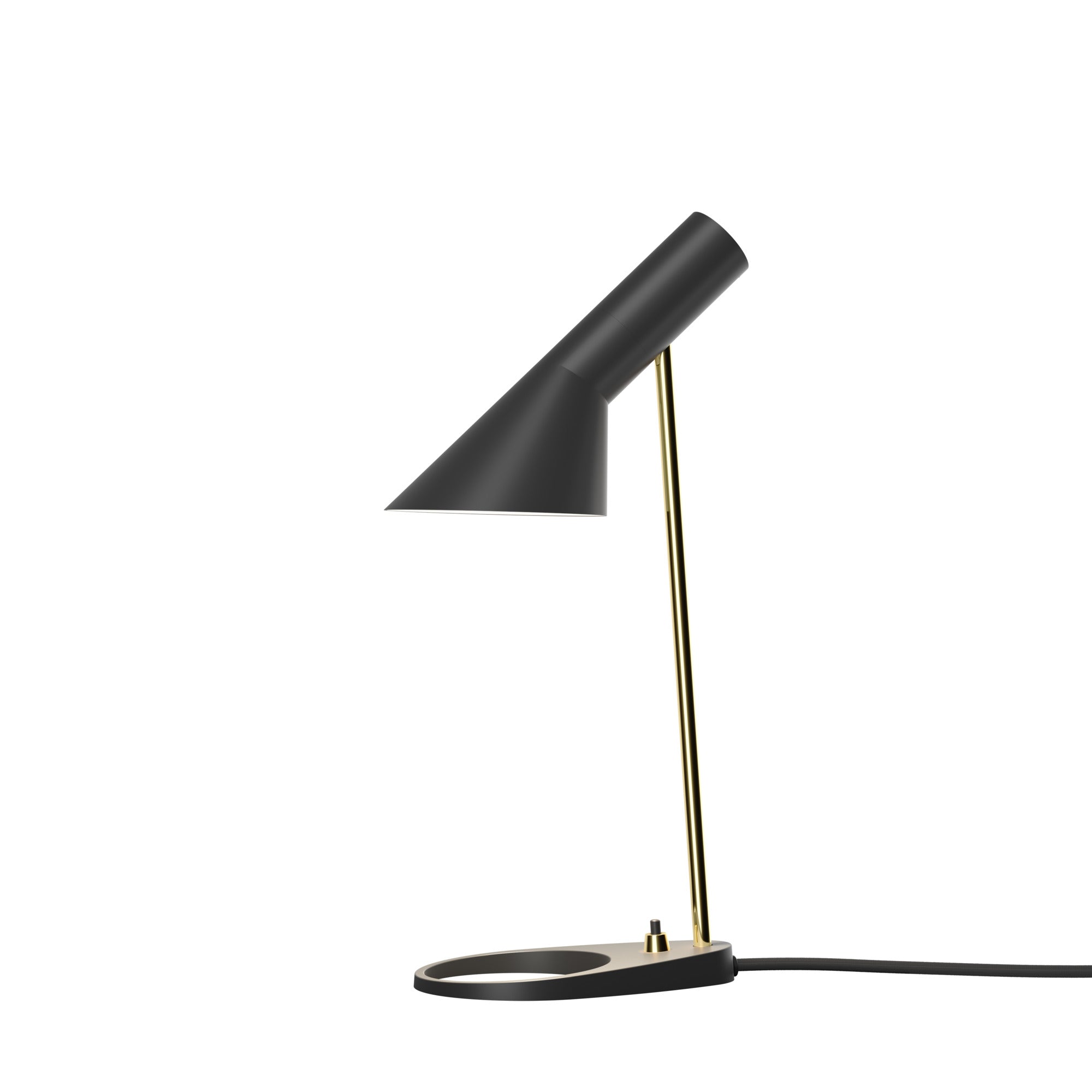 AJ MINI black table lamp with brass