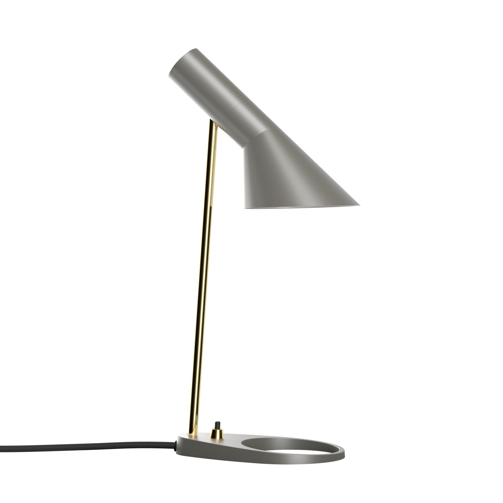 Tischlampe AJ MINI warmgrau mit Messing