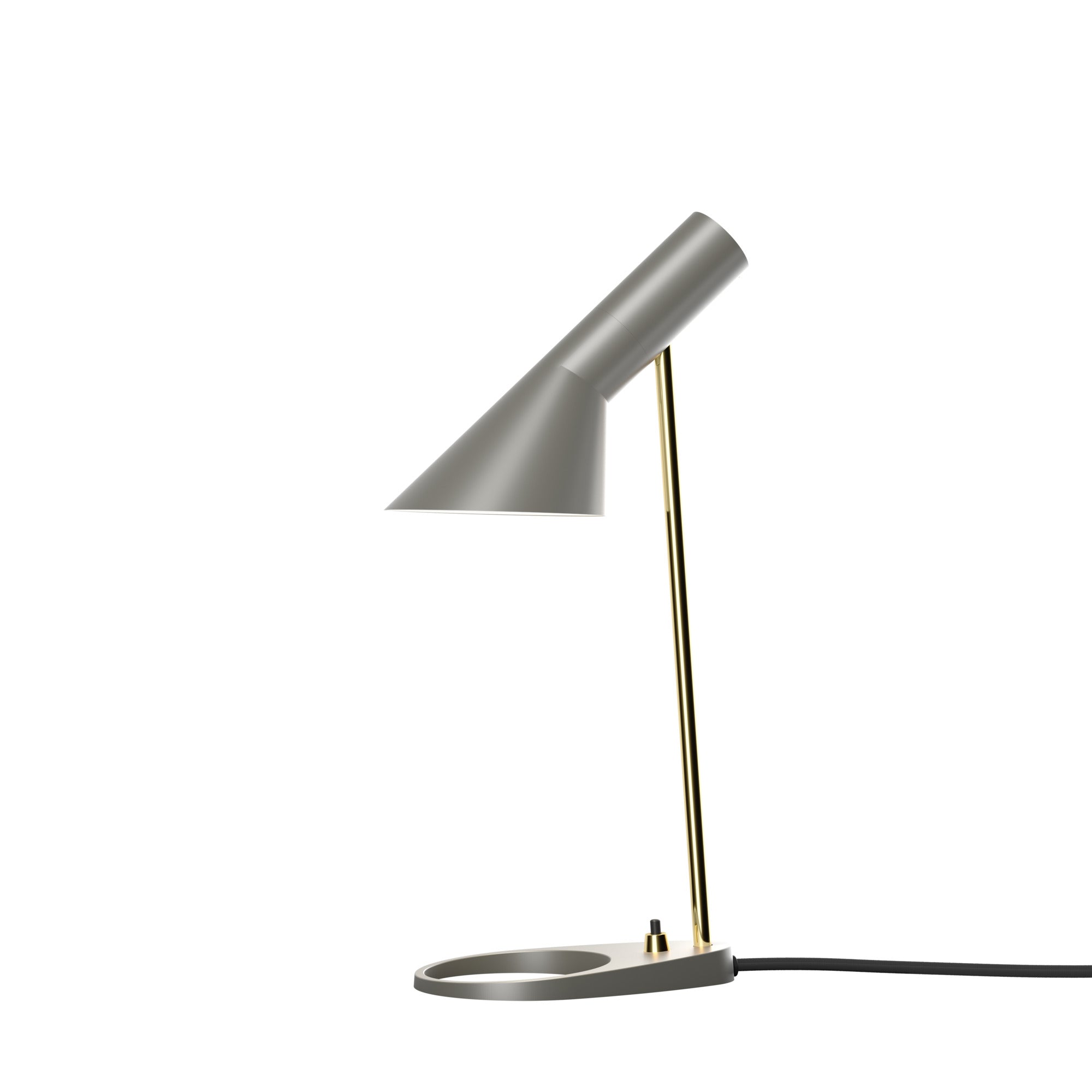Tischlampe AJ MINI warmgrau mit Messing