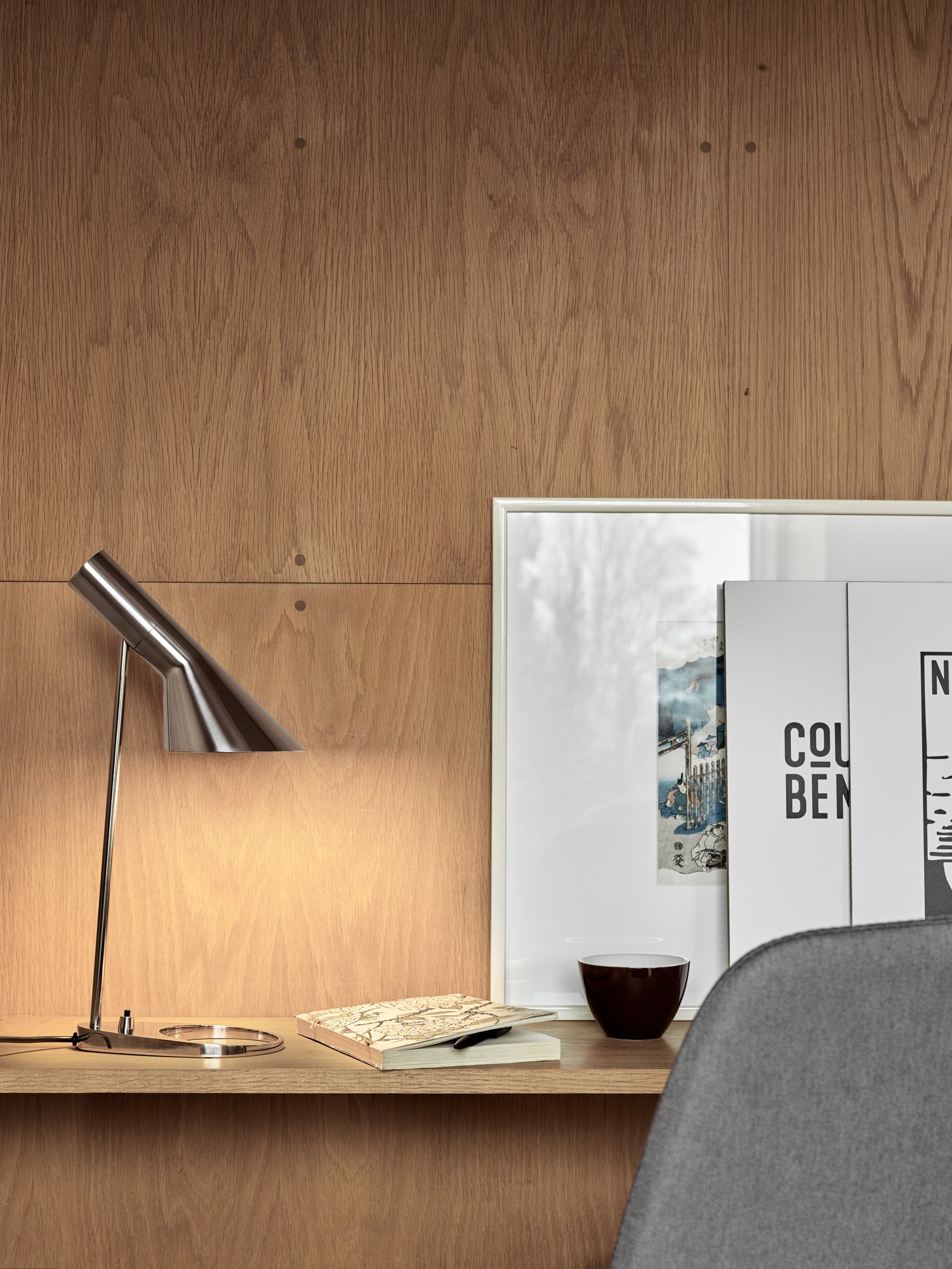 Tafellamp AJ gepolijst roestvrij staal