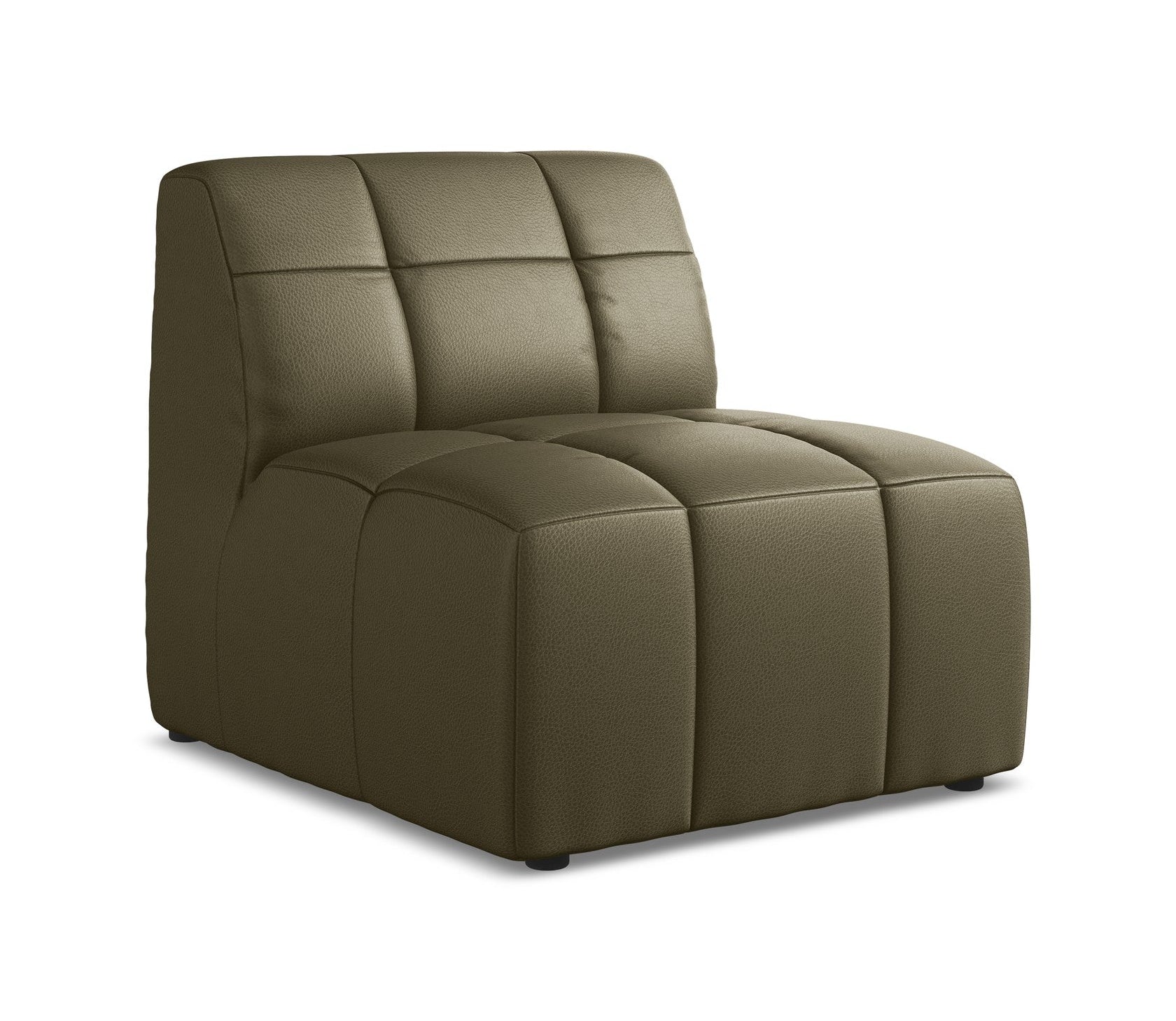 Fauteuil / module ALOHA olijfgroene ecologische leer