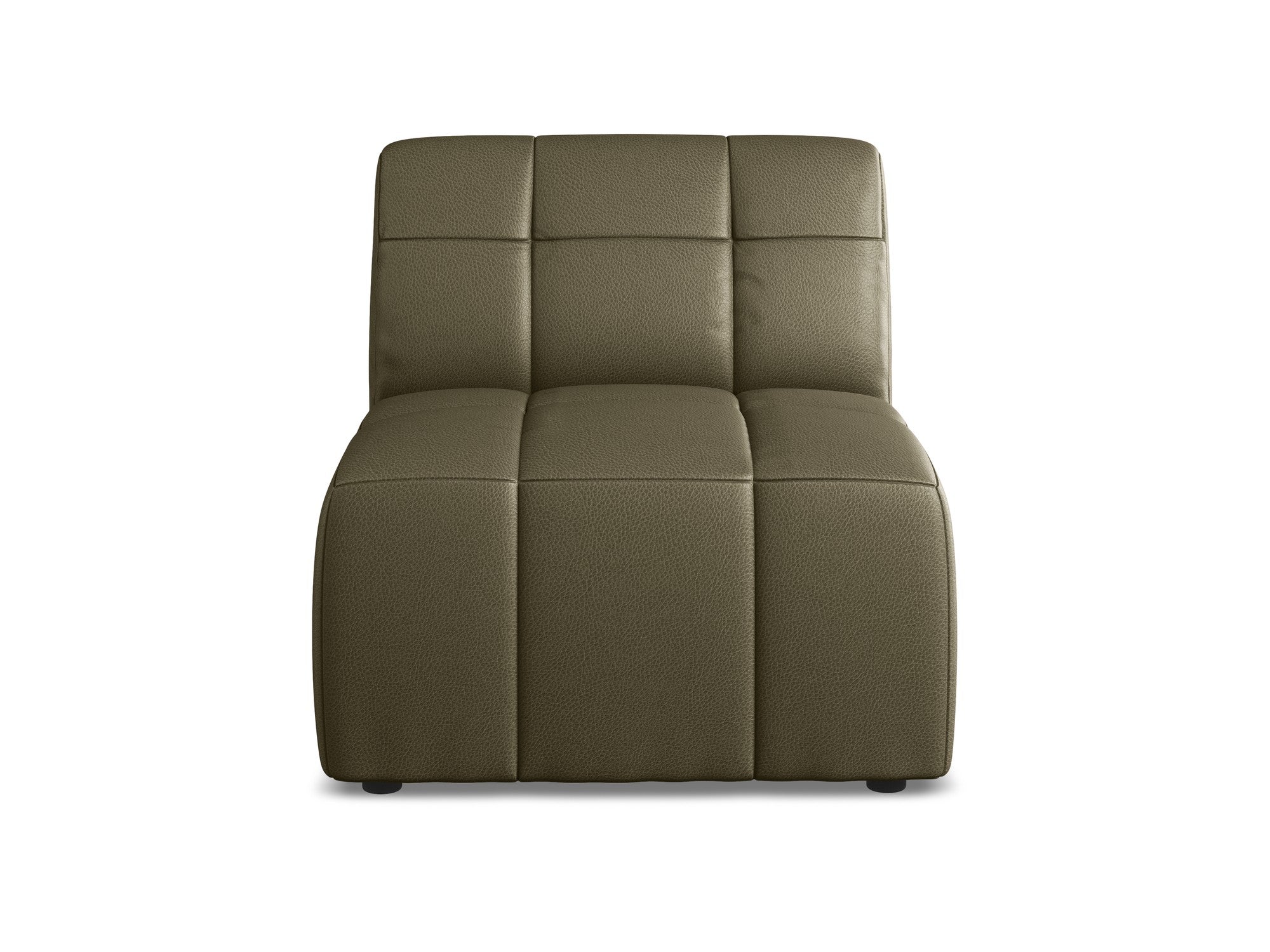 Fauteuil / module ALOHA olijfgroene ecologische leer