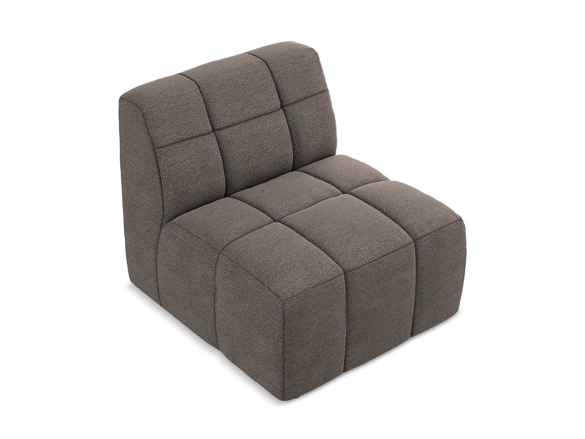Armchair / module ALOHA chocolate boucle