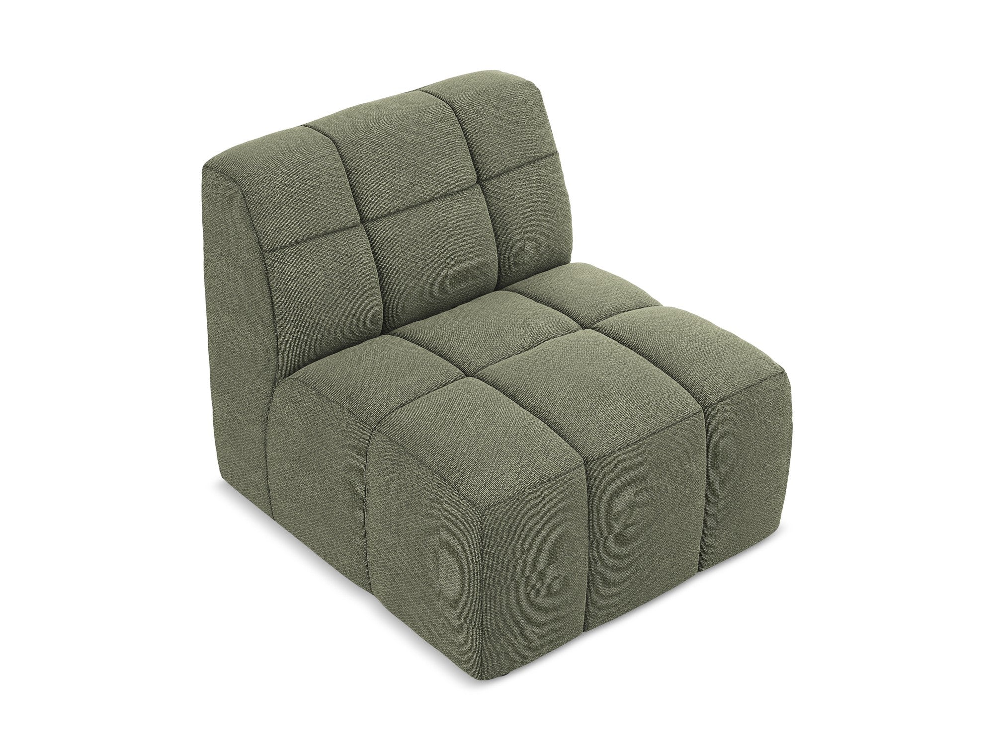 Armchair / module ALOHA olive boucle