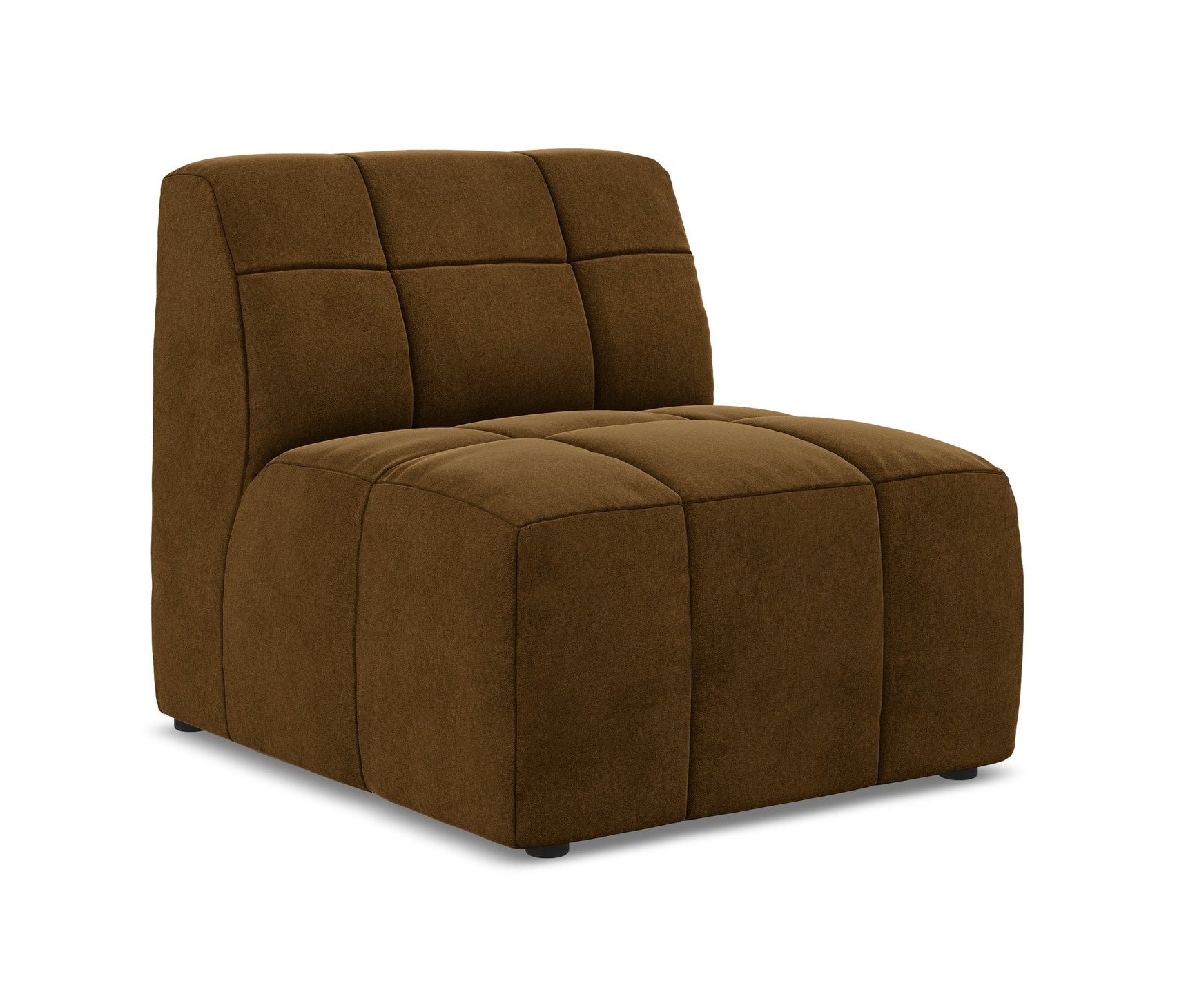 Fauteuil / modulaire fluwelen ALOHA mosterdkleurig