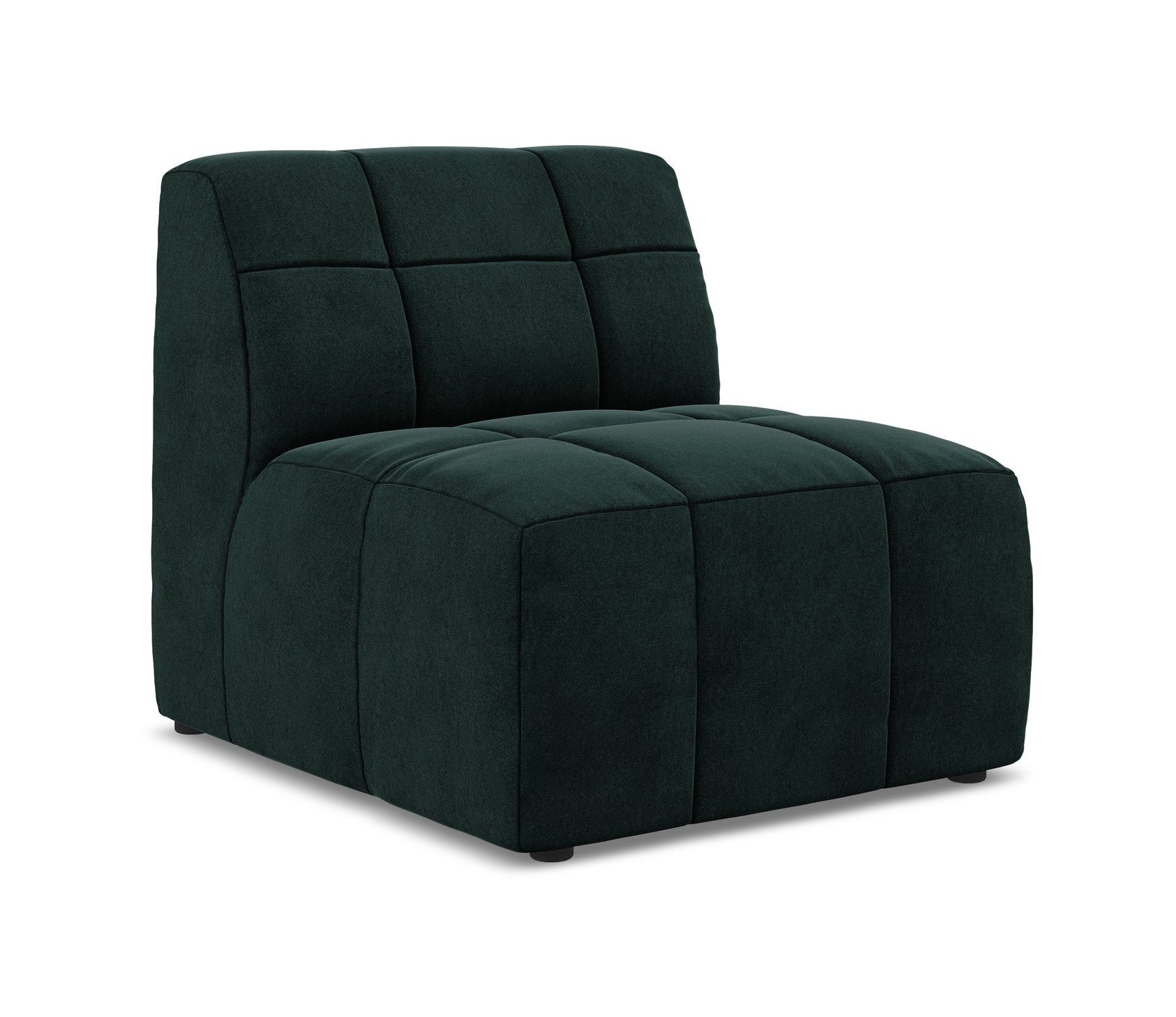 Fauteuil / modulaire fluwelen ALOHA grijs-groen