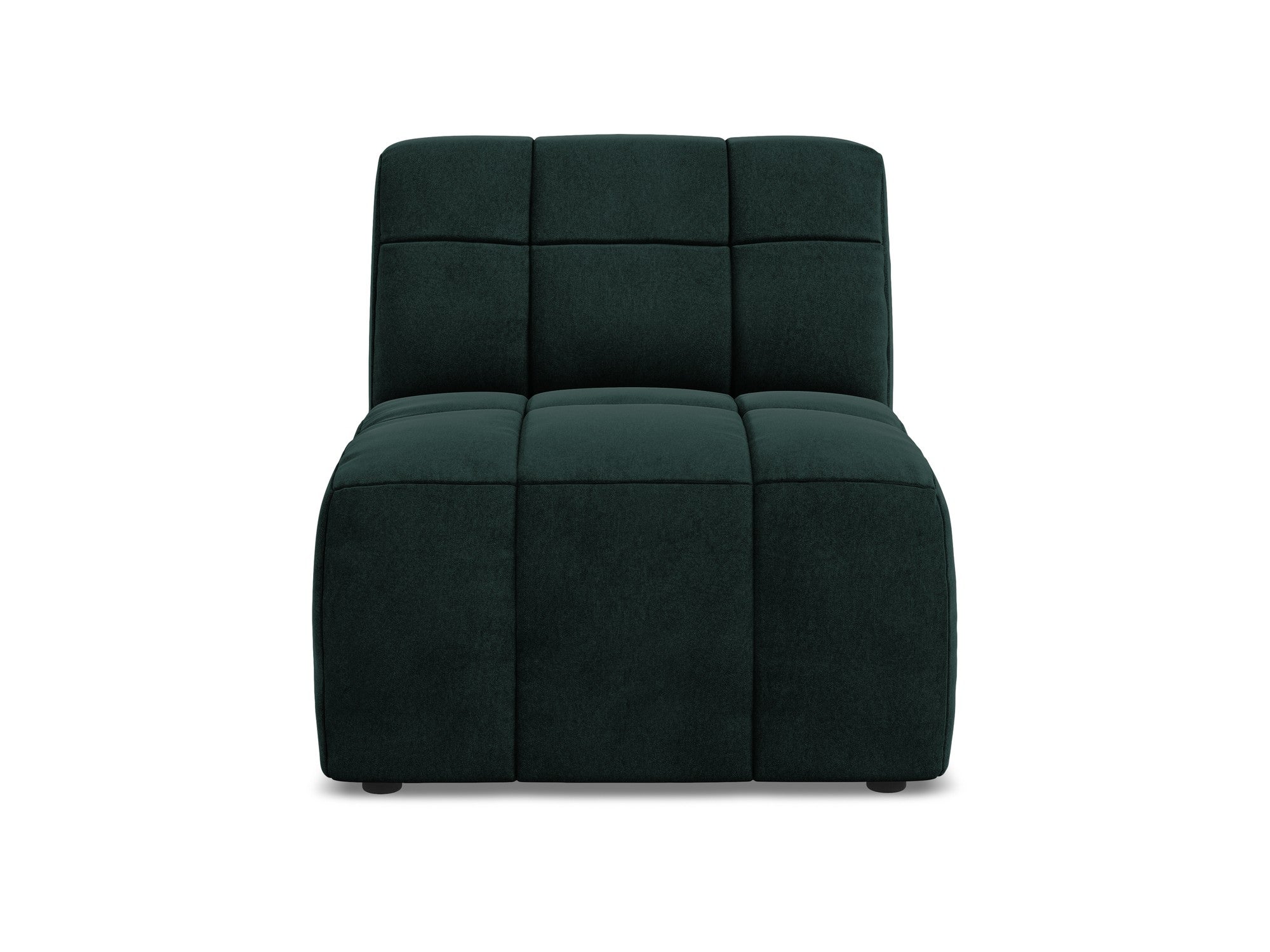 Fauteuil / modulaire fluwelen ALOHA grijs-groen