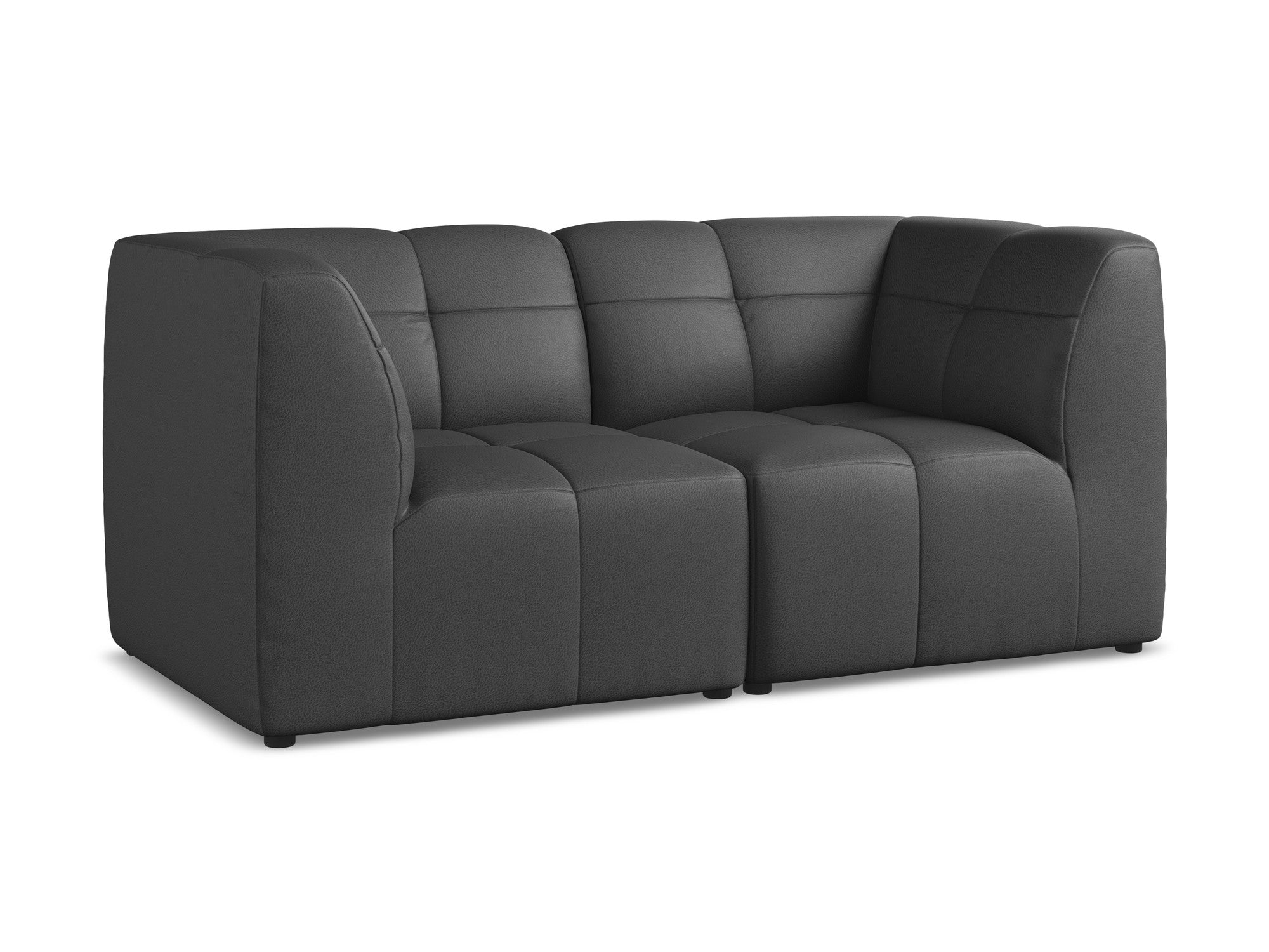 Modular 2-Seater Sofa ALOHA Gray Eco-Leather