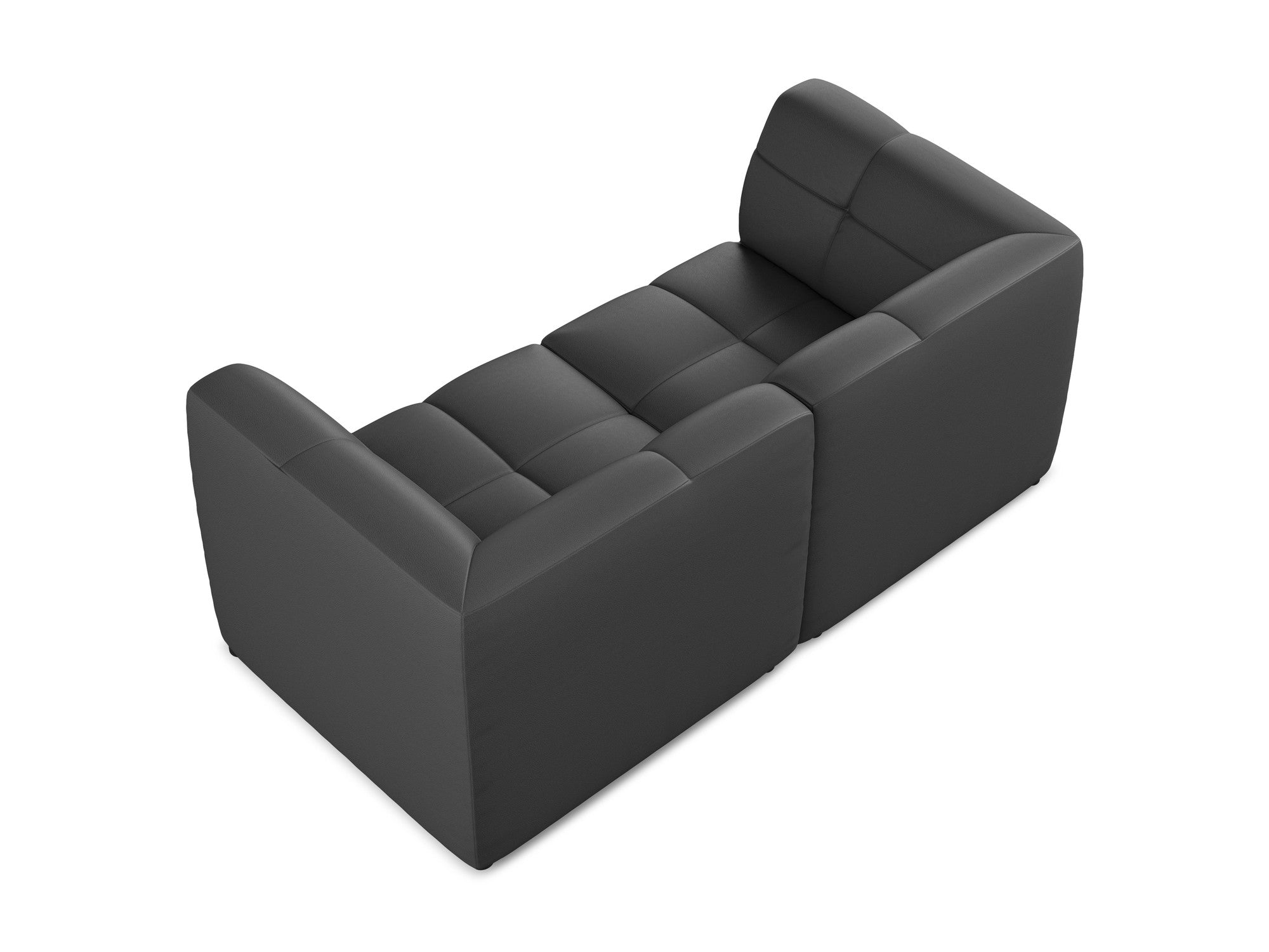 Modular 2-Seater Sofa ALOHA Gray Eco-Leather