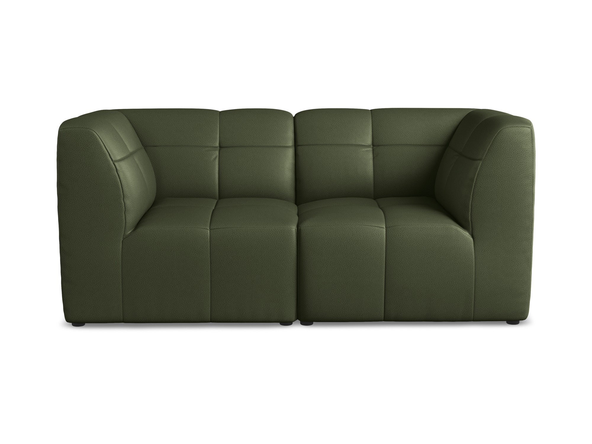 Modular 2-Seater Sofa ALOHA Dark Green Faux Leather