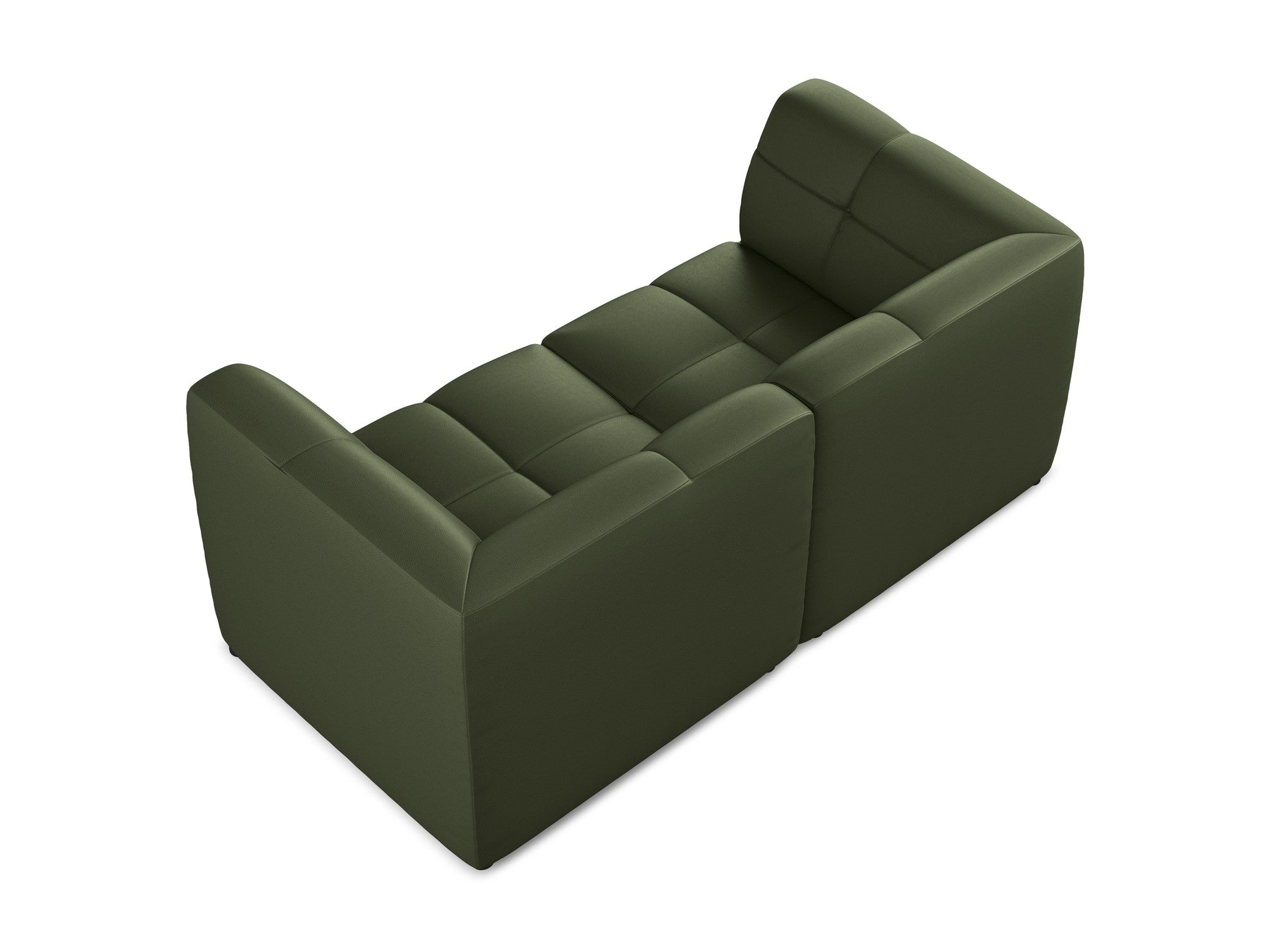 Modular 2-Seater Sofa ALOHA Dark Green Faux Leather